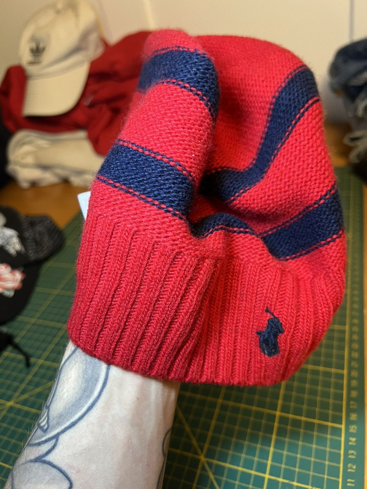 Polo Ralph Lauren Vintage Polo Ralph Lauren striped wool skull cap beanie Size ONE SIZE - 10 Thumbnail
