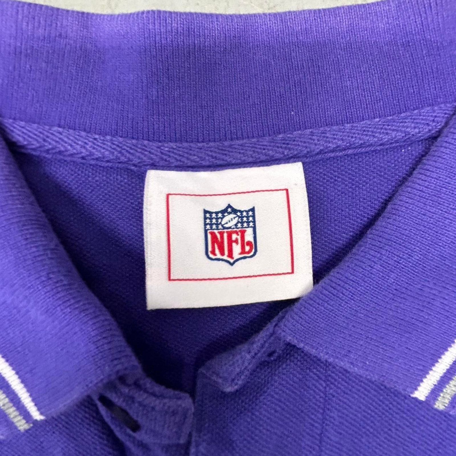 NFL Y2K/90s NFL Vikings Polo Shirt Size US L / EU 52-54 / 3 - 4 Thumbnail