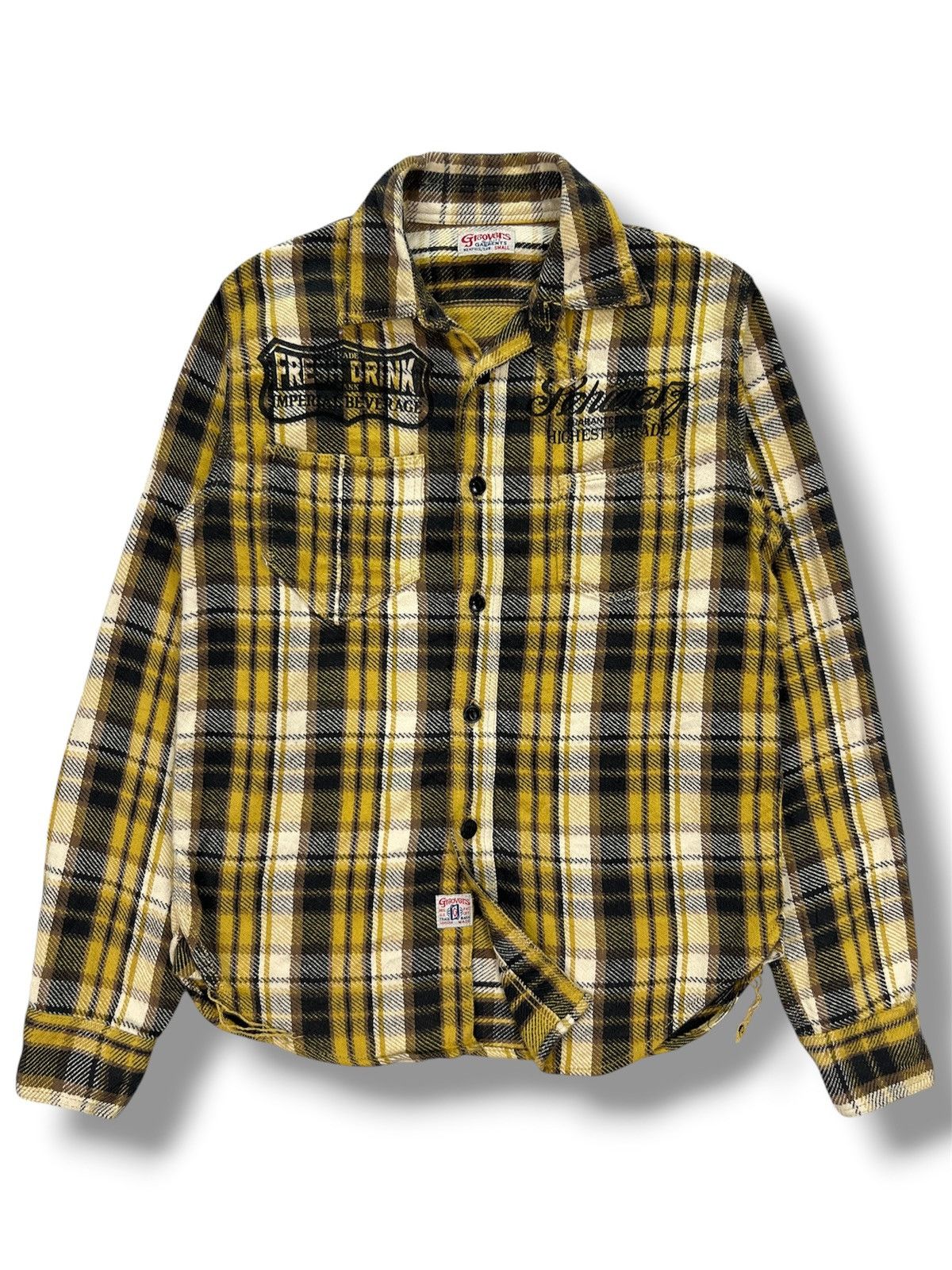 Japanese Brand Groovers by Borubic Plaid Flannel Shirt Size US XS / EU 42 / 0 - 1 Thumbnail