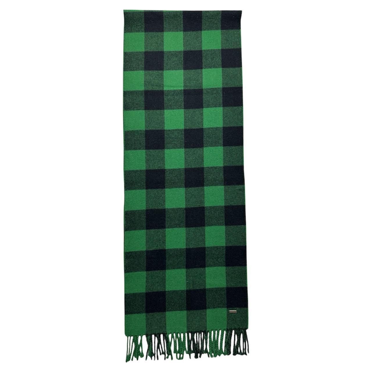 Dior Dior Homme green plaid scarf with silver logo Size ONE SIZE - 2 Thumbnail