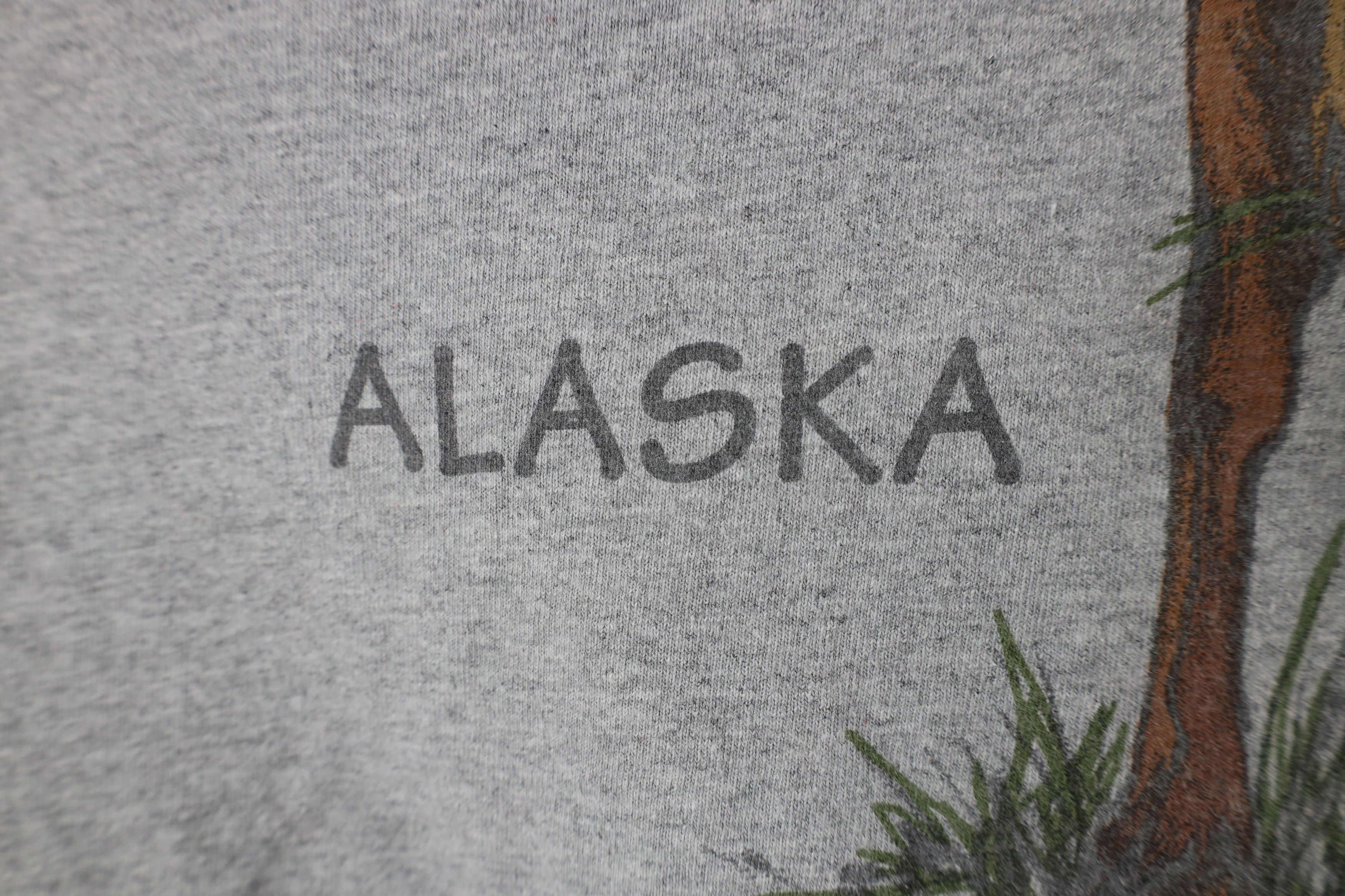 Vintage Vintage 90s Streetwear Out Alaska Moose Short Sleeve T-Shirt Size US S / EU 44-46 / 1 - 5 Thumbnail