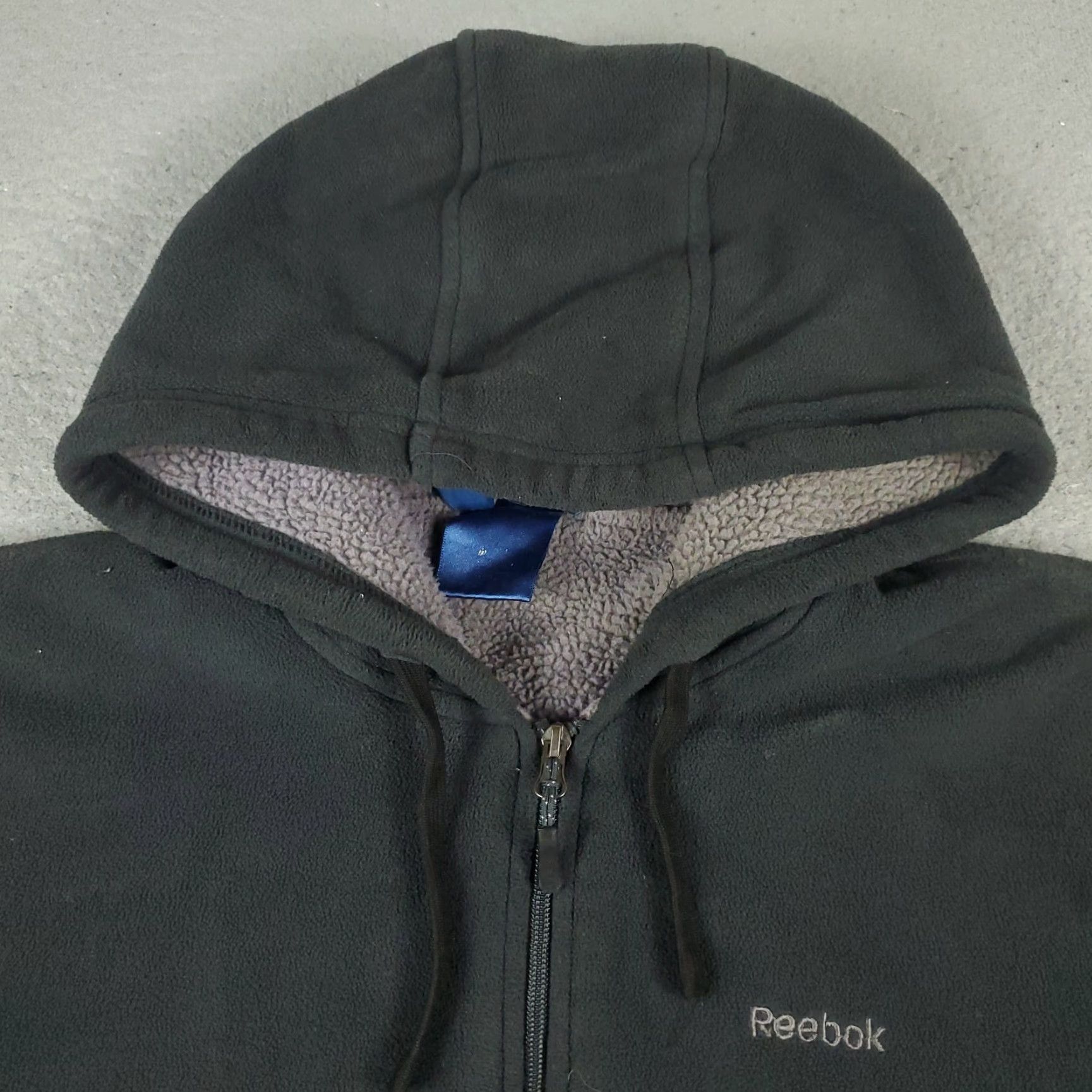 Reebok VINTAGE Reebok Hoodie Mens Large Gray Fleece Full Zip Up Pullover Sports Active Casual Size US XXL / EU 58 / 5 - 2 Thumbnail