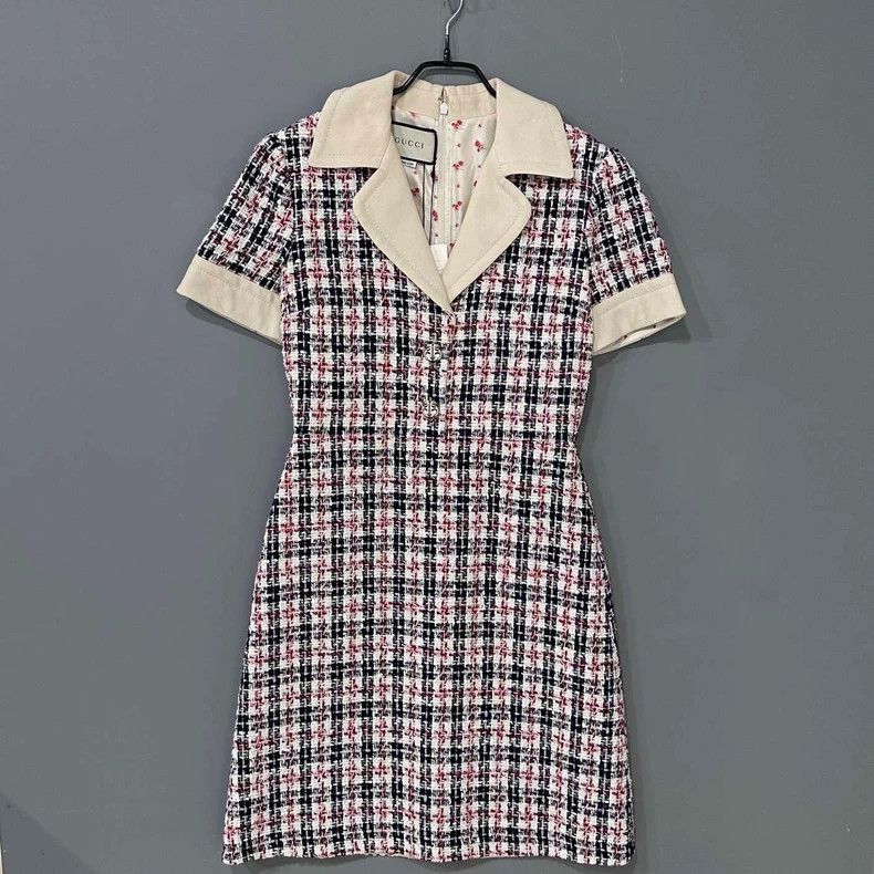 Gucci Plaid woven dress 2505-Nextarrow