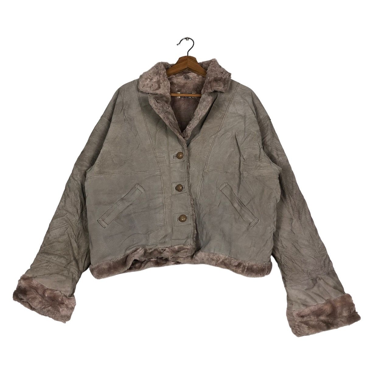 Hysteric Glamour 🔥Vtg Leather Jacket Biker Cropped HG Mink Fur Lining Size US M / EU 48-50 / 2 - 1 Thumbnail