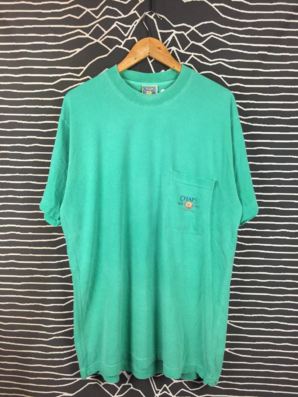 Chaps Ralph Lauren Vtg 90s Chaps Ralph Lauren Crest Logo Pocket Tee Size US M / EU 48-50 / 2 - 1 Thumbnail