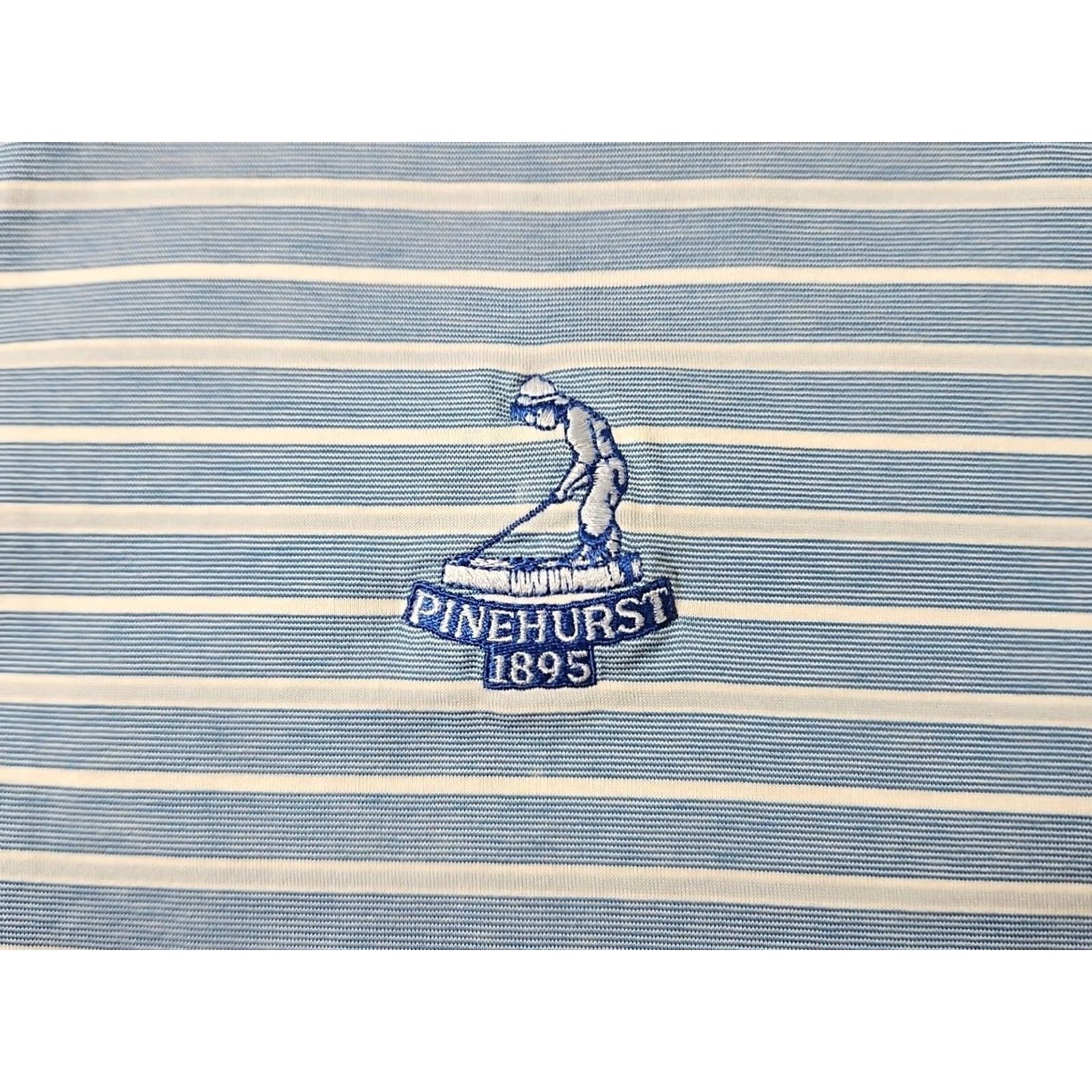Peter Millar Peter Millar Polo Shirt XL Blue Striped Golf Mens Size US XL / EU 56 / 4 - 3 Thumbnail