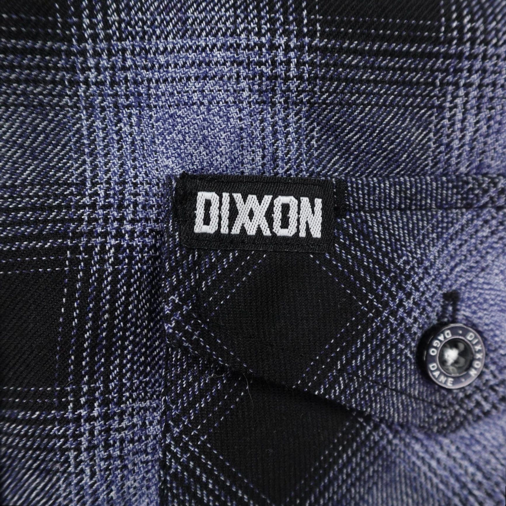 Vintage Dixxon Flannel Shirt Women Medium Blue Black Plaid Button-Up Dago Dane Engraving Pocketed Size M / US 6-8 / IT 42-44 - 3 Thumbnail