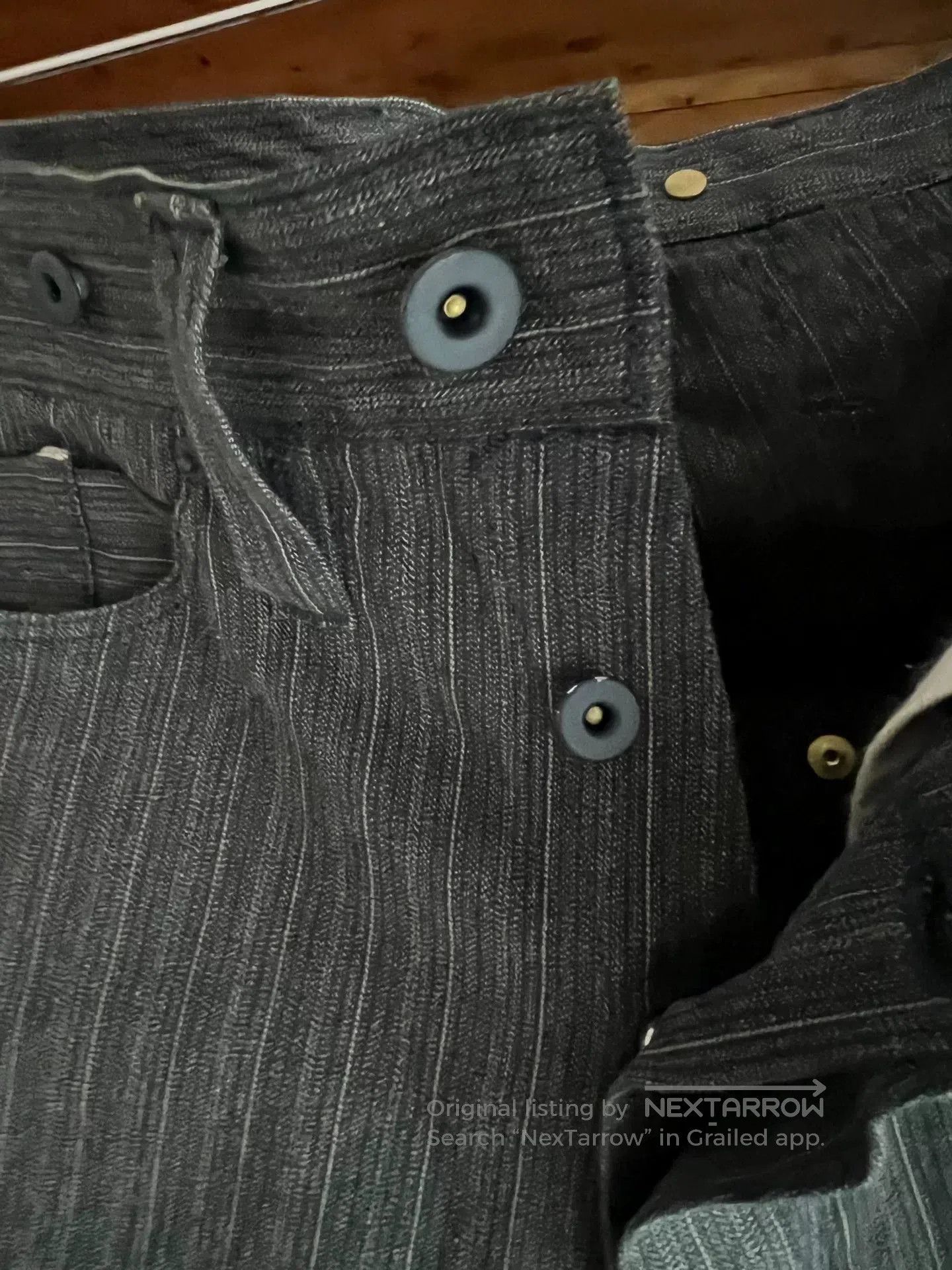 Japanese Brand vintage striped suspenders pants for men. Size US 34 / EU 50 - 5 Thumbnail
