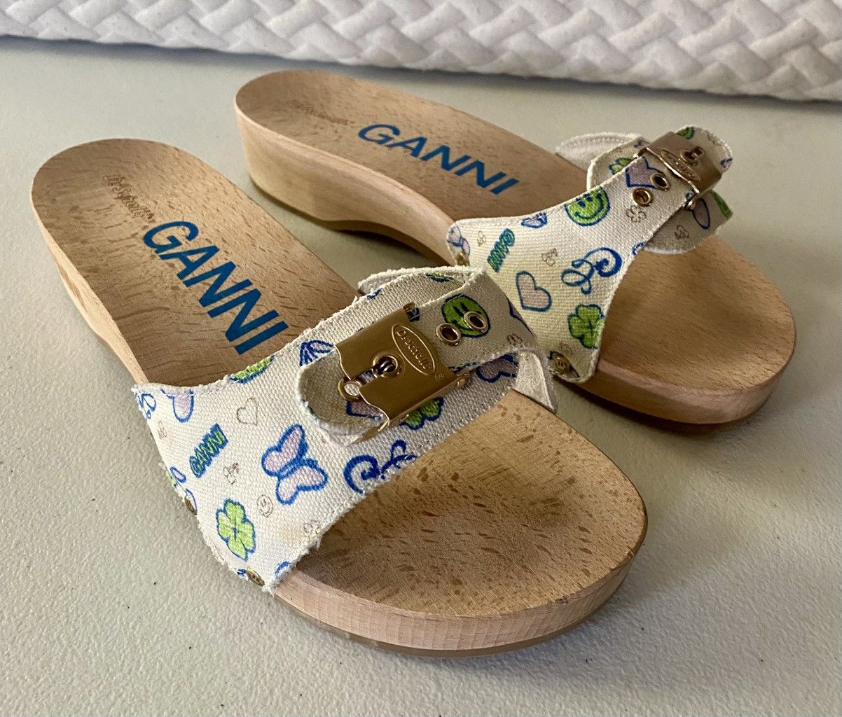 Ganni Dr Scholls X Ganni Original Clog Women Shoes White 7 US Size US 7 / IT 37 - 1 Thumbnail