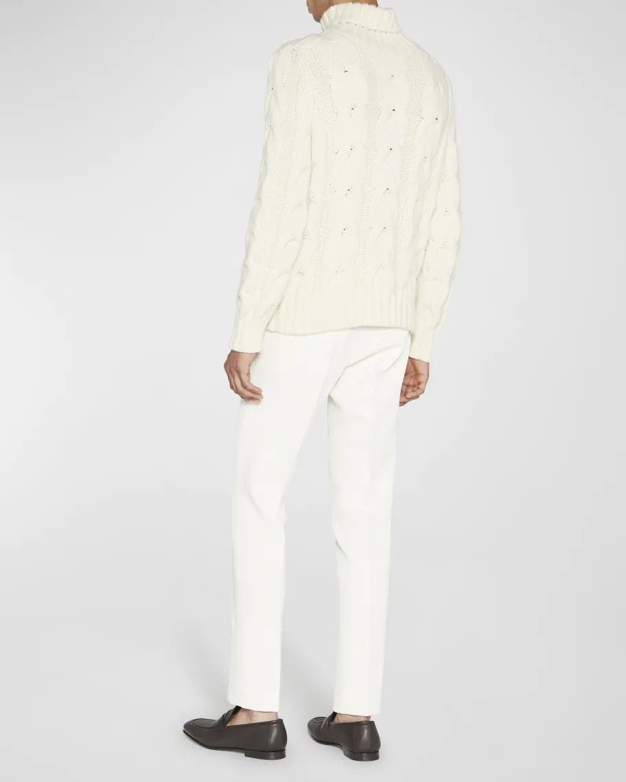 Tom Ford o1loc1c0724 KRL005 Turtleneck Sweater in White Size US M / EU 48-50 / 2 - 3 Thumbnail