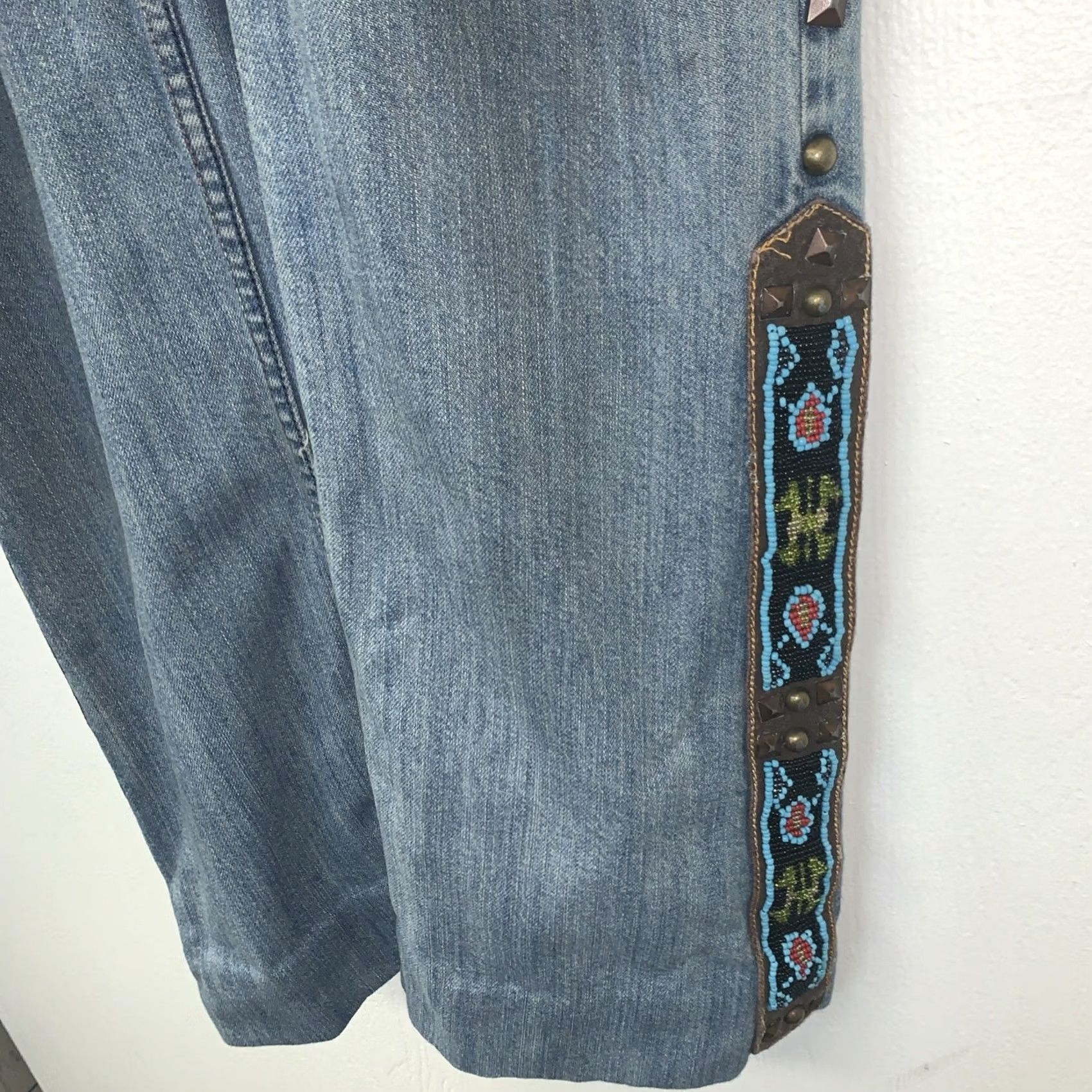Doublet Double D Ranch Women’s Jeans Embellished Denim 30” Waist 31” Inseam Size 10 Blue Size 32" / US 10 / IT 46 - 4 Thumbnail