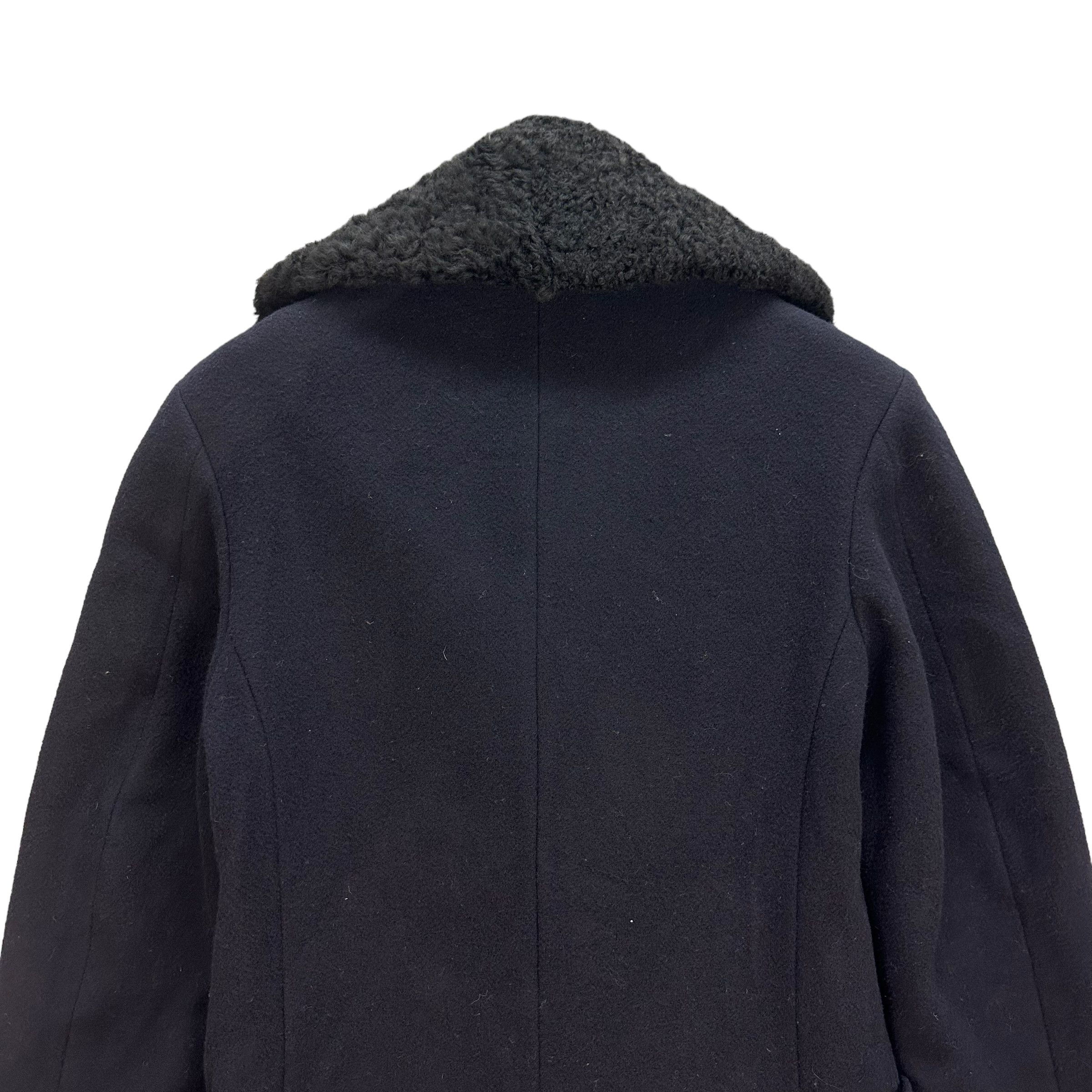 Y's Y's AW1999 SHERPA NECK SHAWL WOOL OVERCOAT #7785-176 Size S / US 4 / IT 40 - 12 Thumbnail