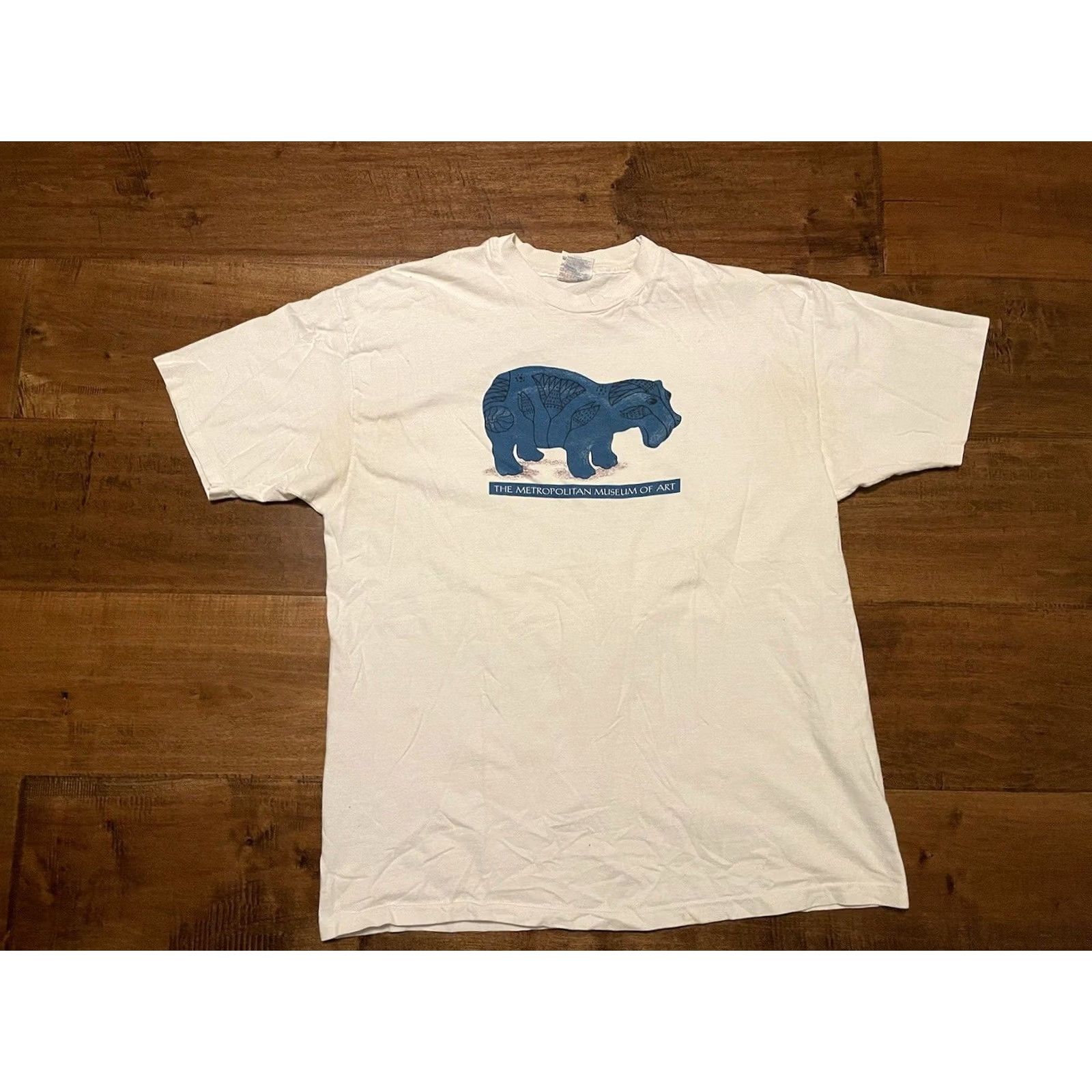 Hanes Vintage MET Shirt Faience Hippopotamus - Adult XL Size US XL / EU 56 / 4 - 2 Thumbnail