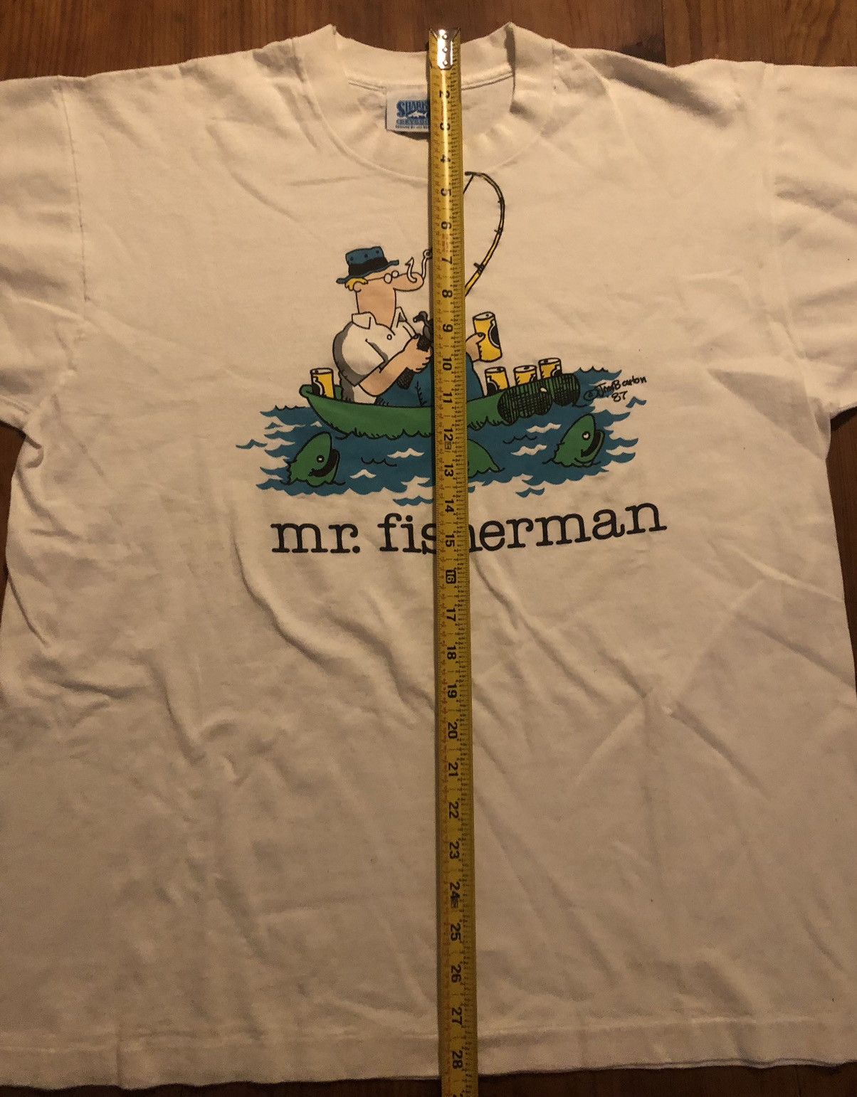 Vintage Vintage 1987 “ Mr Fisherman” T Shirt S/XL Size US XL / EU 56 / 4 - 10 Thumbnail