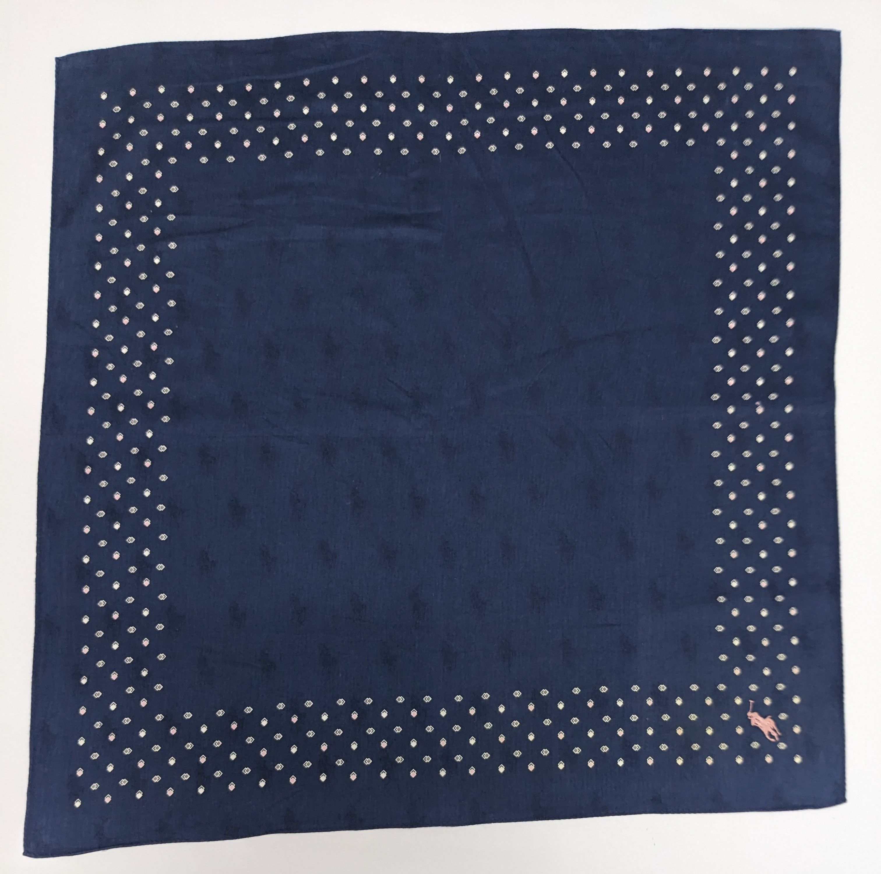 Polo Ralph Lauren Polo Ralph Lauren Navy Blue Jacquard Handkerchief Size ONE SIZE - 4 Thumbnail