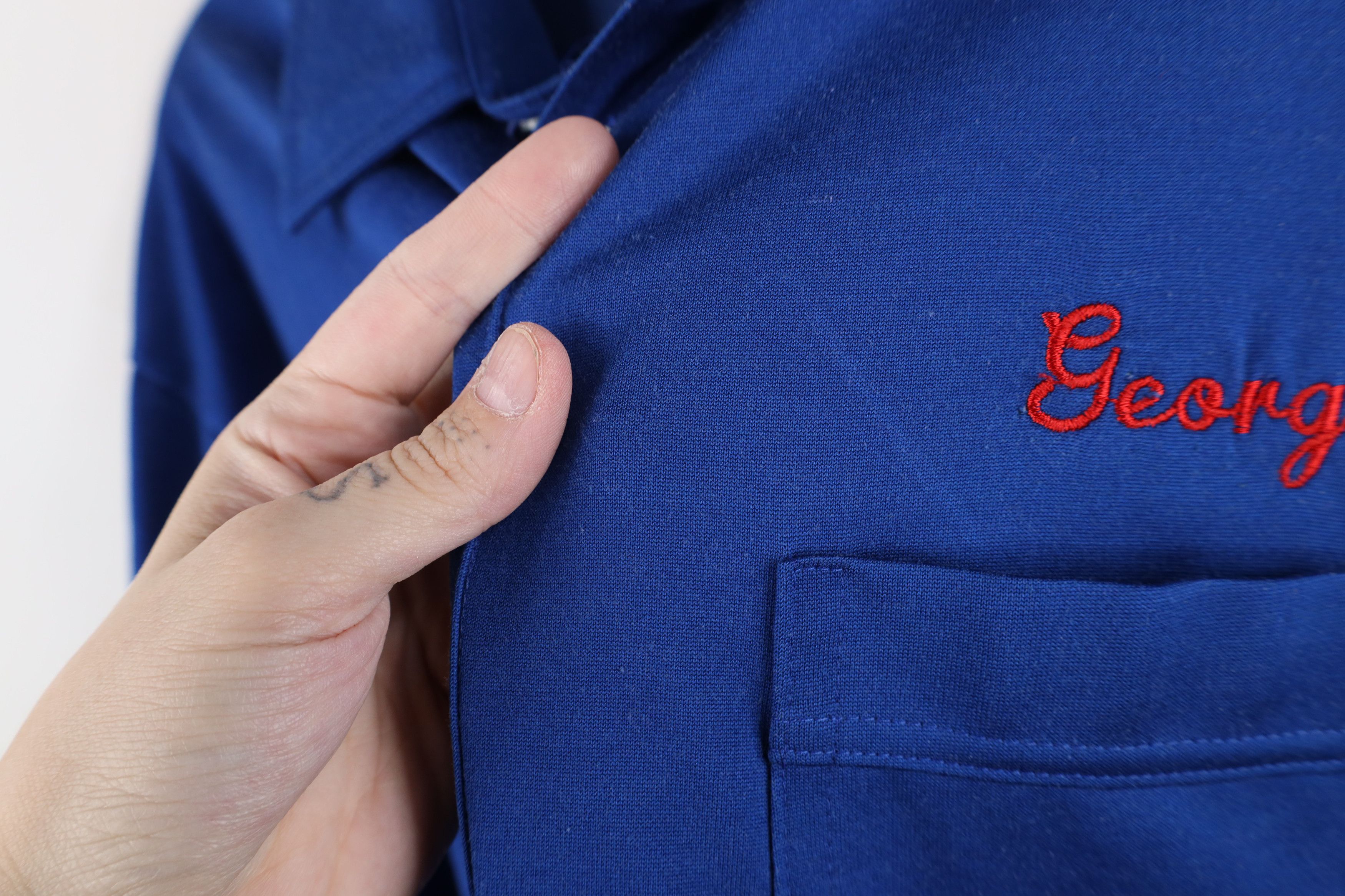 Vintage Vintage 70s 80s St Francis Bowling Collared Polo Shirt Blue Size US XXL / EU 58 / 5 - 6 Thumbnail