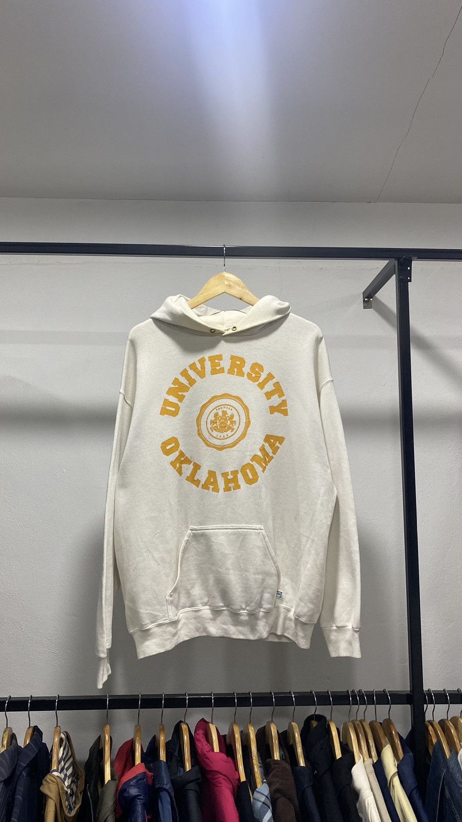 Vintage DISCUS UNIVERSITY PULLOVER HOODIE Size US L / EU 52-54 / 3 - 2 Thumbnail