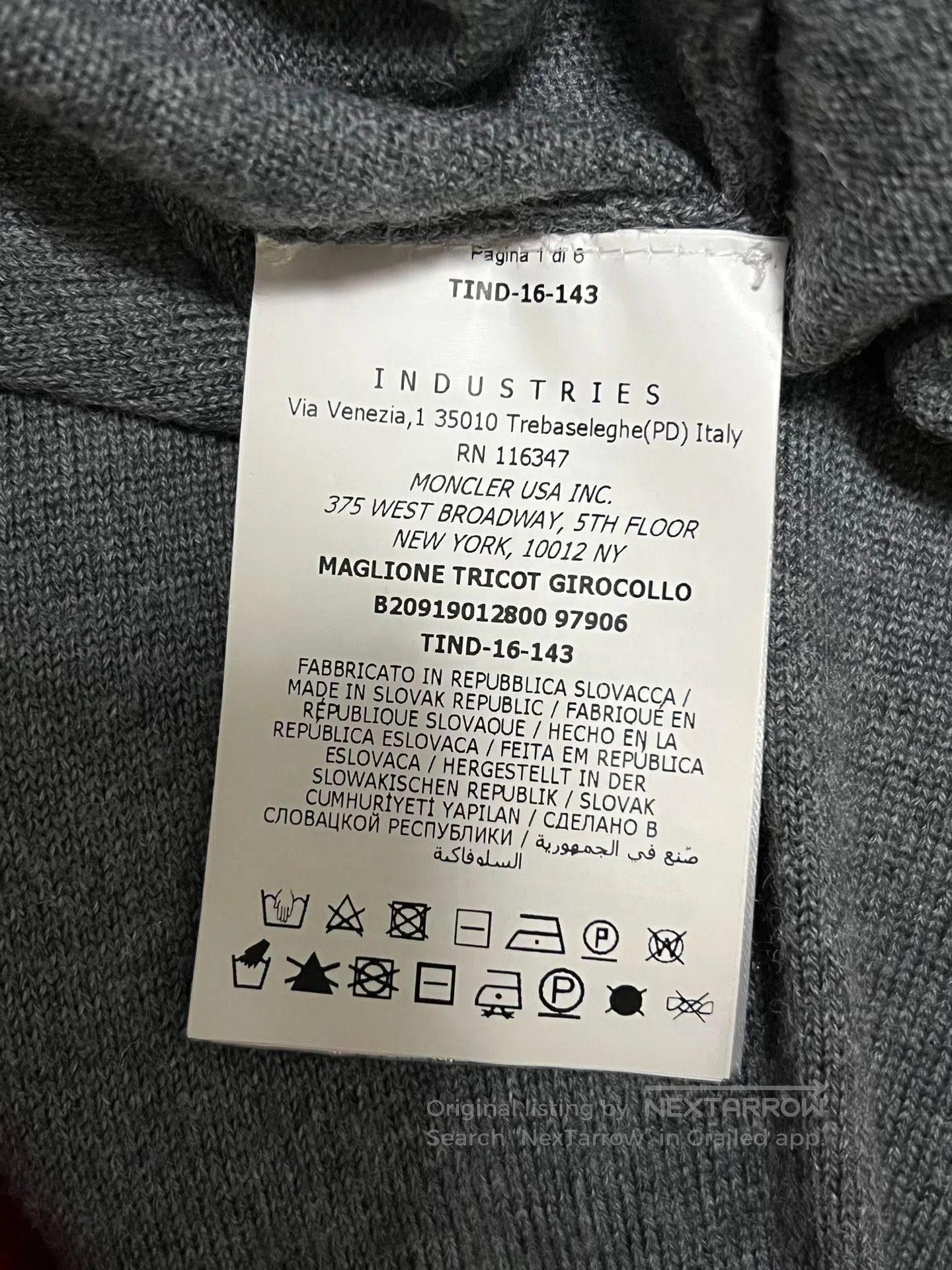 Other Moncler Men's Knit Crewneck Sweater. Size US XL / EU 56 / 4 - 6 Thumbnail