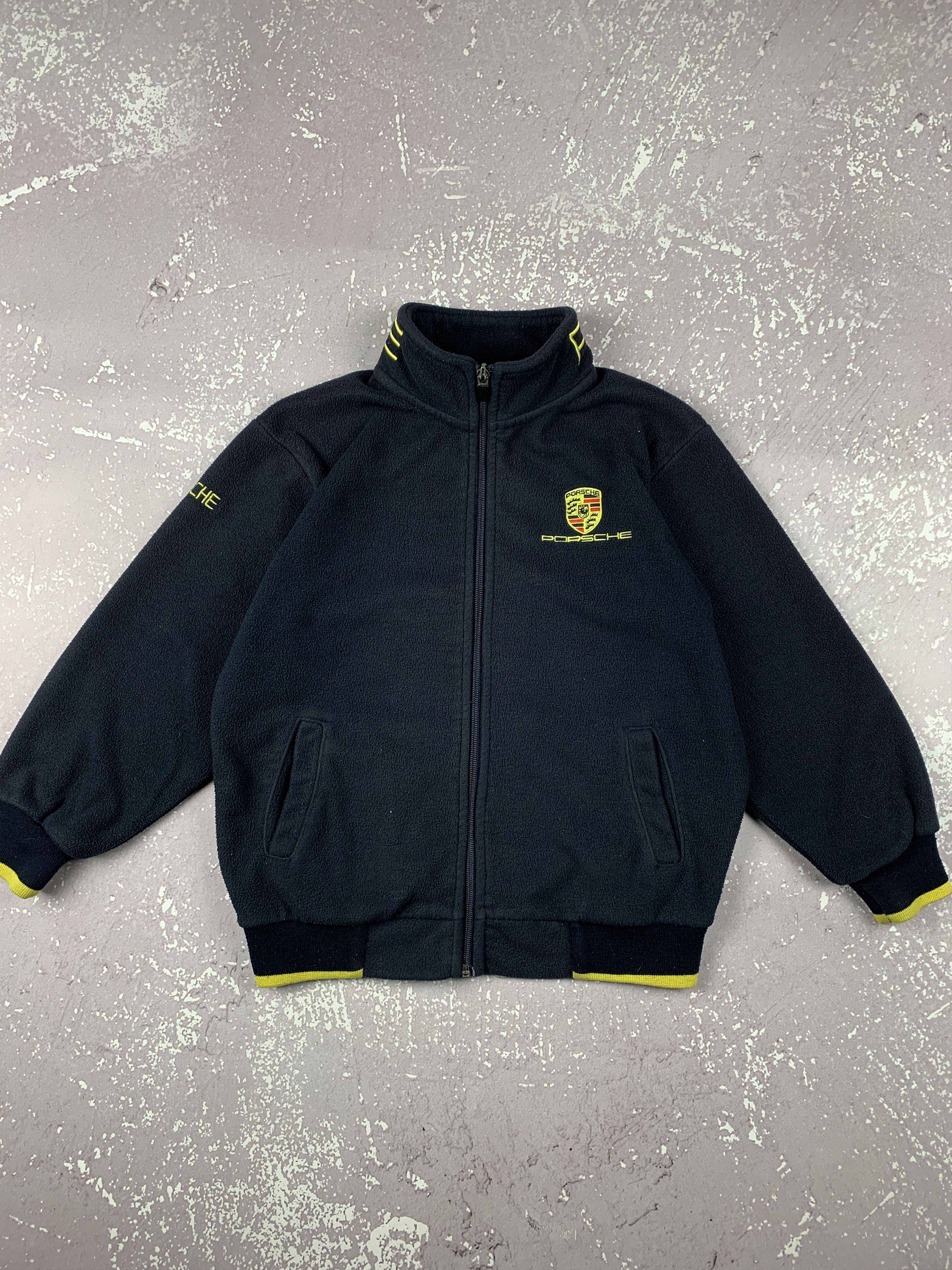 Porsche Design Vintage Porsche Logo Fleece Full Zip Jacket Kids Youth Size US XXS / EU 40 - 4 Thumbnail