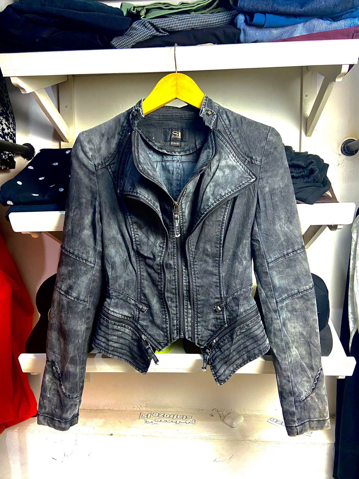 If Six Was Nine × Japanese Brand × Le Grande Bleu (L.G.B.) 🔥 Rare 🔥 SI innerve L.G.B style denim motorbike jacket Size S / US 4 / IT 40 - 1 Thumbnail