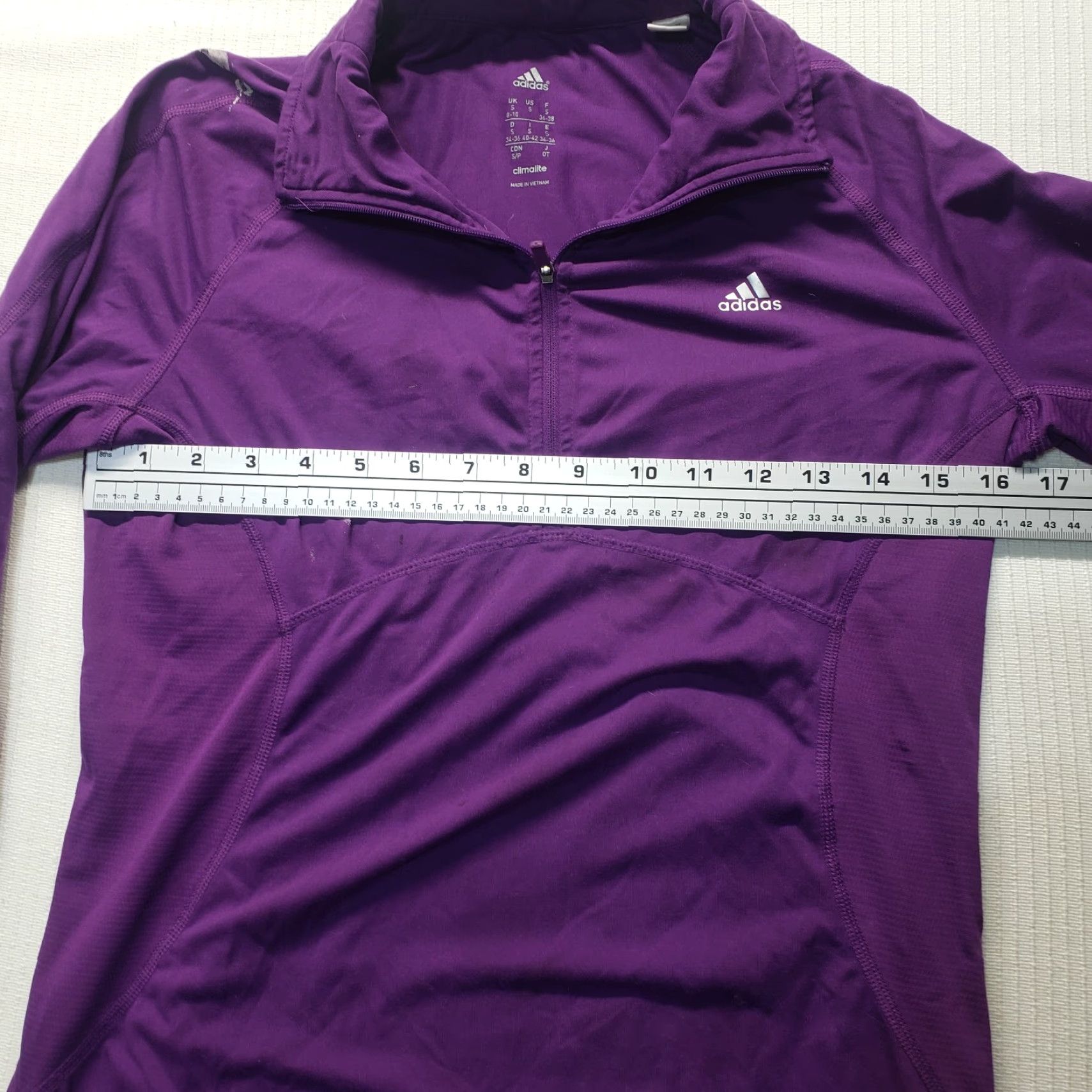 Adidas VINTAGE adidas Athletic Women's Long Sleeve Pullover Shirt S Purple 1/2 Zip Stadia Style Size S / US 4 / IT 40 - 6 Thumbnail