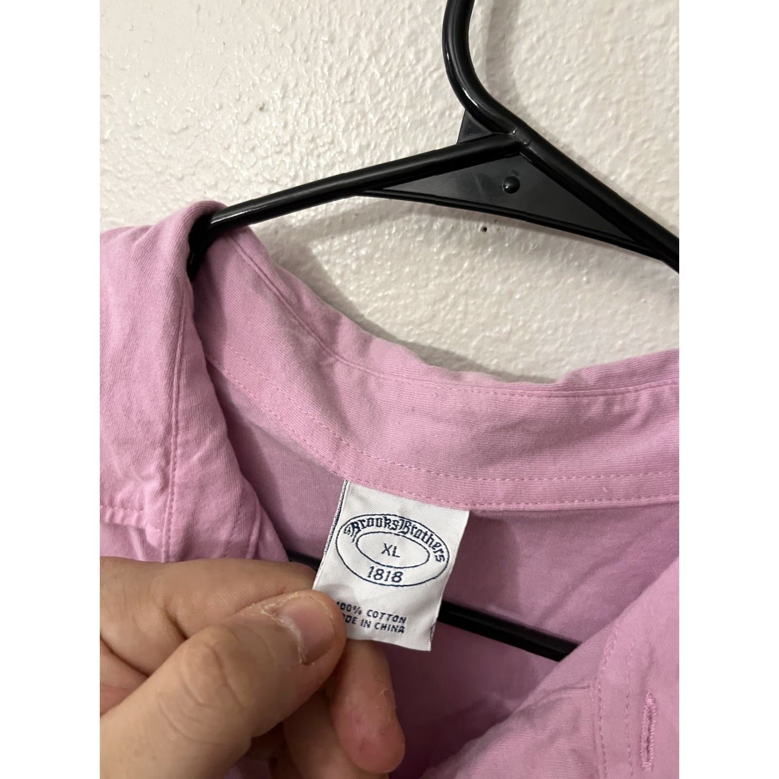 Brooks Brothers Brooks Brothers Shirt Adult XL Pink Cotton Polo Solid Logo Pocket Men Size US XL / EU 56 / 4 - 2 Thumbnail