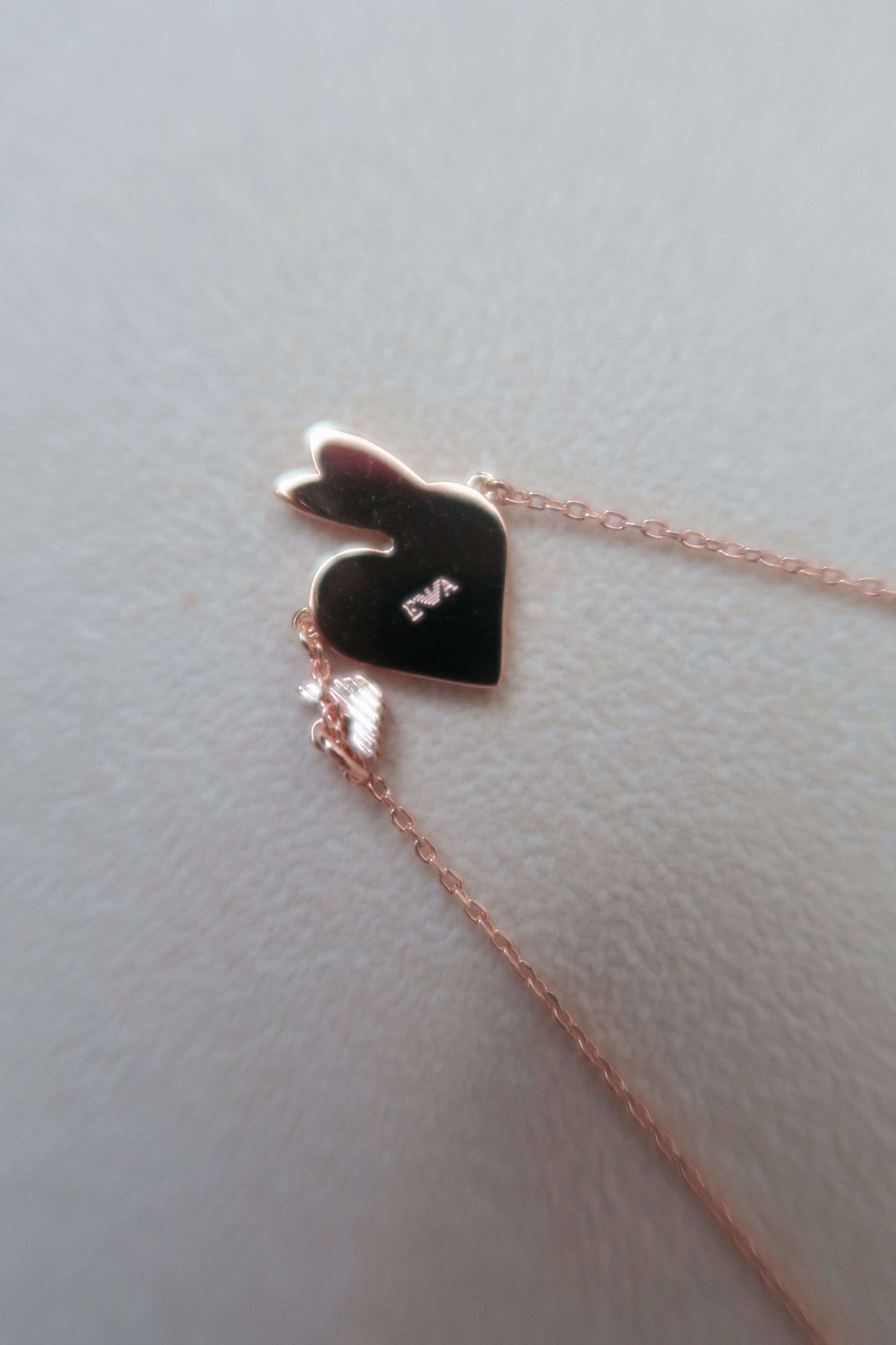 Emporio Armani Emporio Armani Red Rabbit Heart Lacquer Station Necklace Size ONE SIZE - 9 Thumbnail