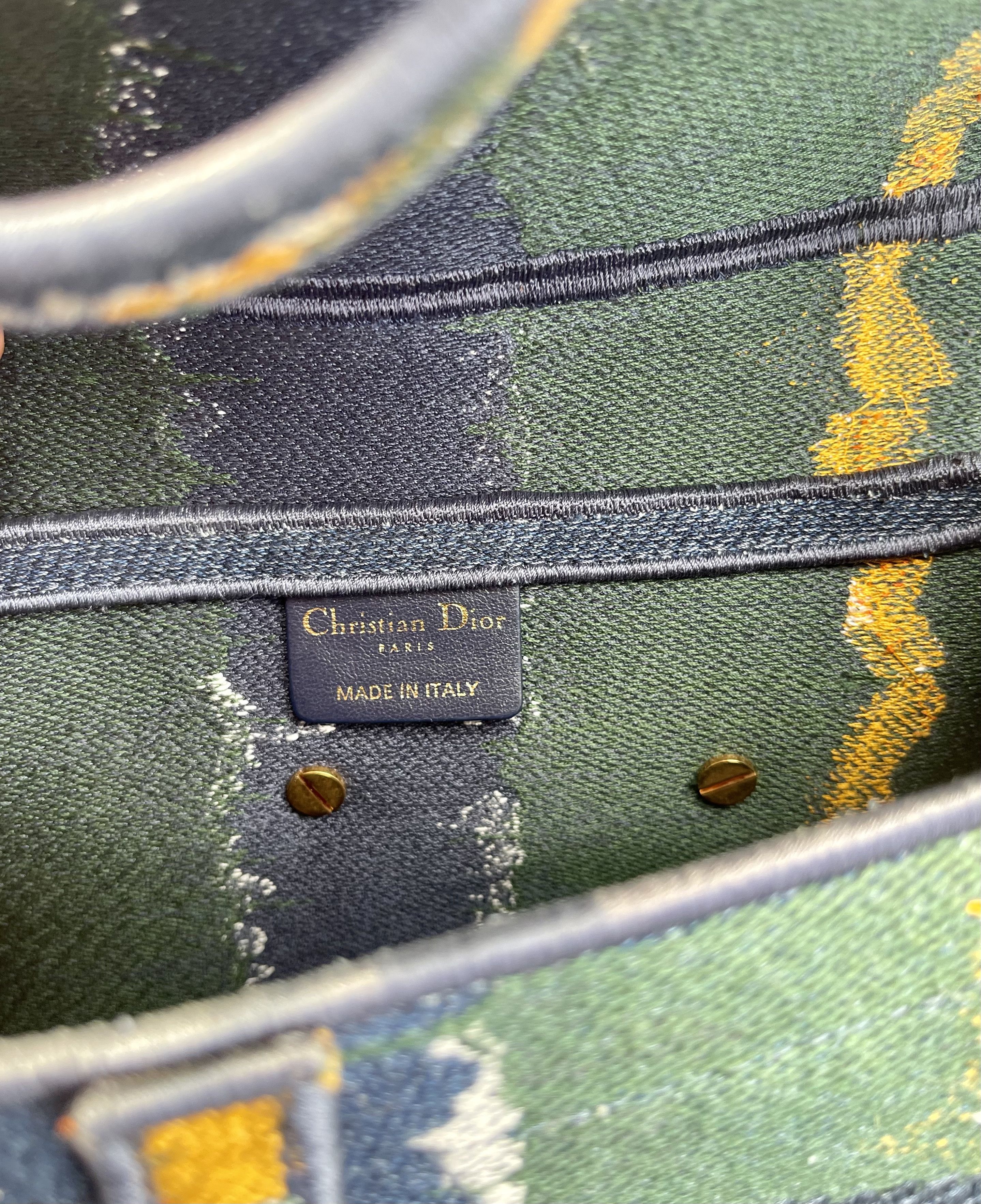 Dior Dior Embroidered Canvas Saddle Bags Vintage Olive Green Size ONE SIZE - 10 Thumbnail