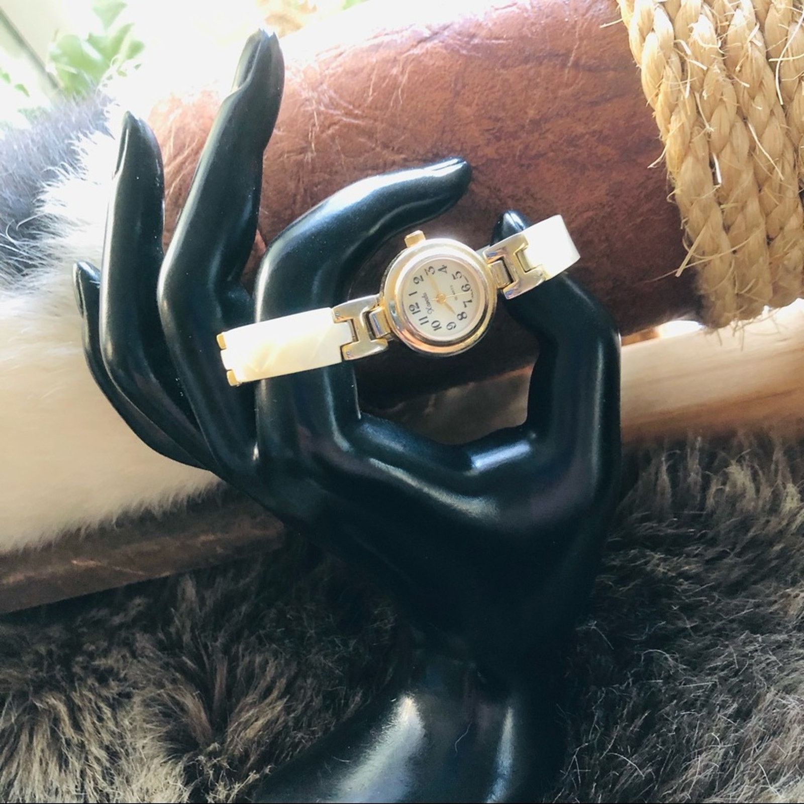Jewelry Xanadu Faux Shell Mother Of Pearl Gold Watc, Women's