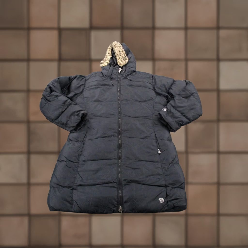 The Mountain Mountain Mountain Hard Wear Jacket Womens M Black Down Hooded Parka Puffer Casual Wind-Resistant Zip Pockets Lining Nylon Front Zip Hoodie Womens Size M / US 6-8 / IT 42-44 - 1 Thumbnail