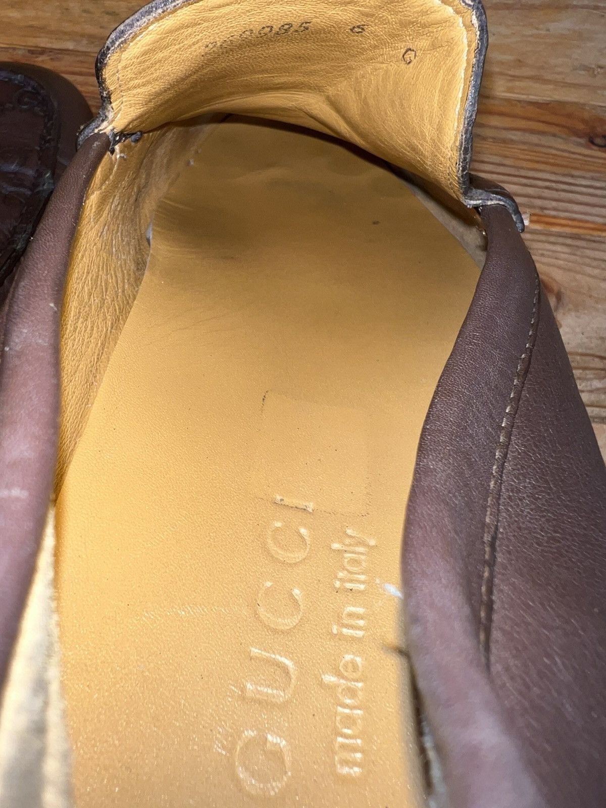 Gucci Men’s San Marino Leather Gg Guccissima Driving Loafers