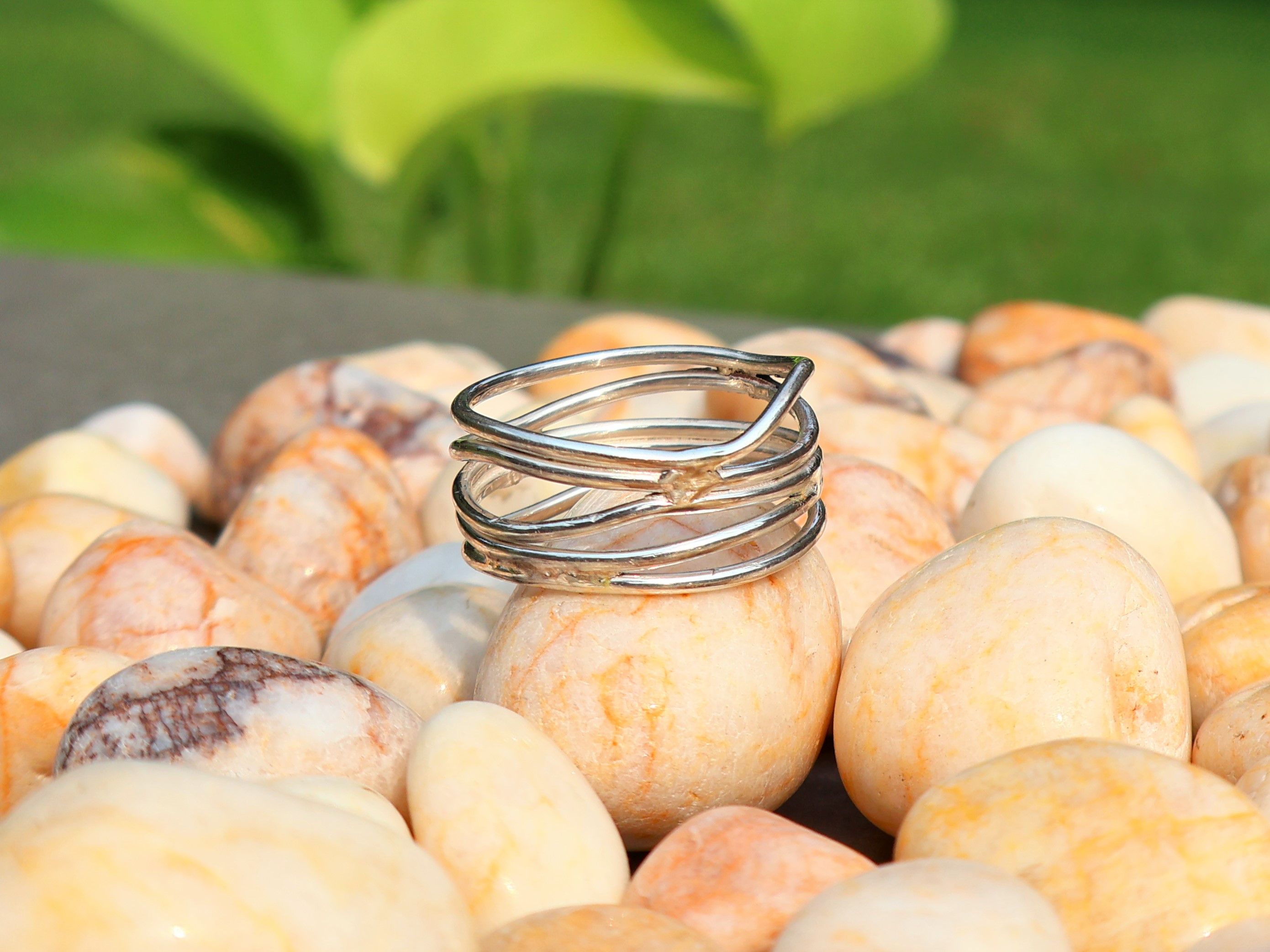 Handmade Rolling Ring, Sterling Silver Jewelry, Handmade Women Ring Size ONE SIZE - 1 Thumbnail