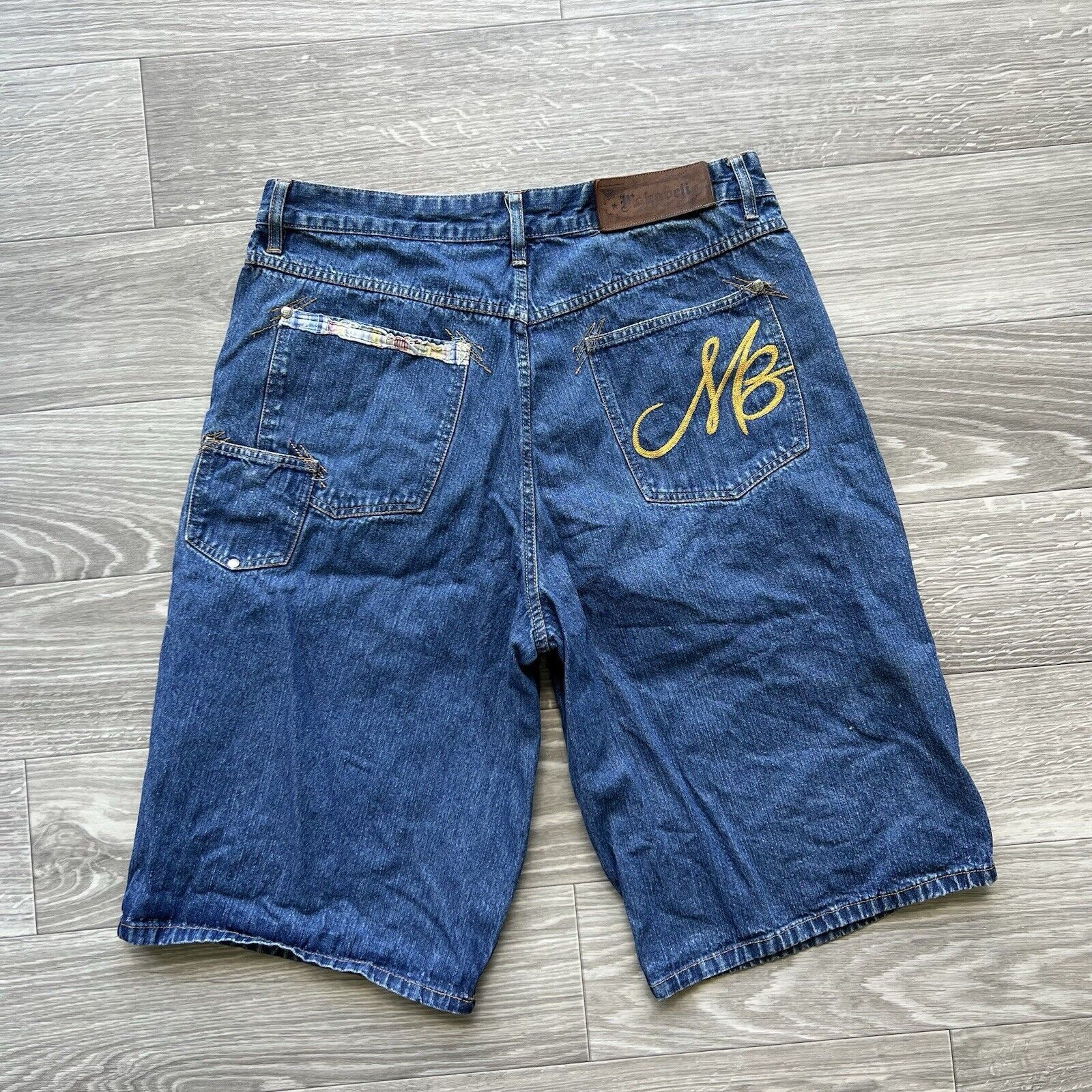 Makaveli Vintage Makaveli Denim Jorts Y2K Baggy Embroidered Skate Size US 35 - 1 Thumbnail