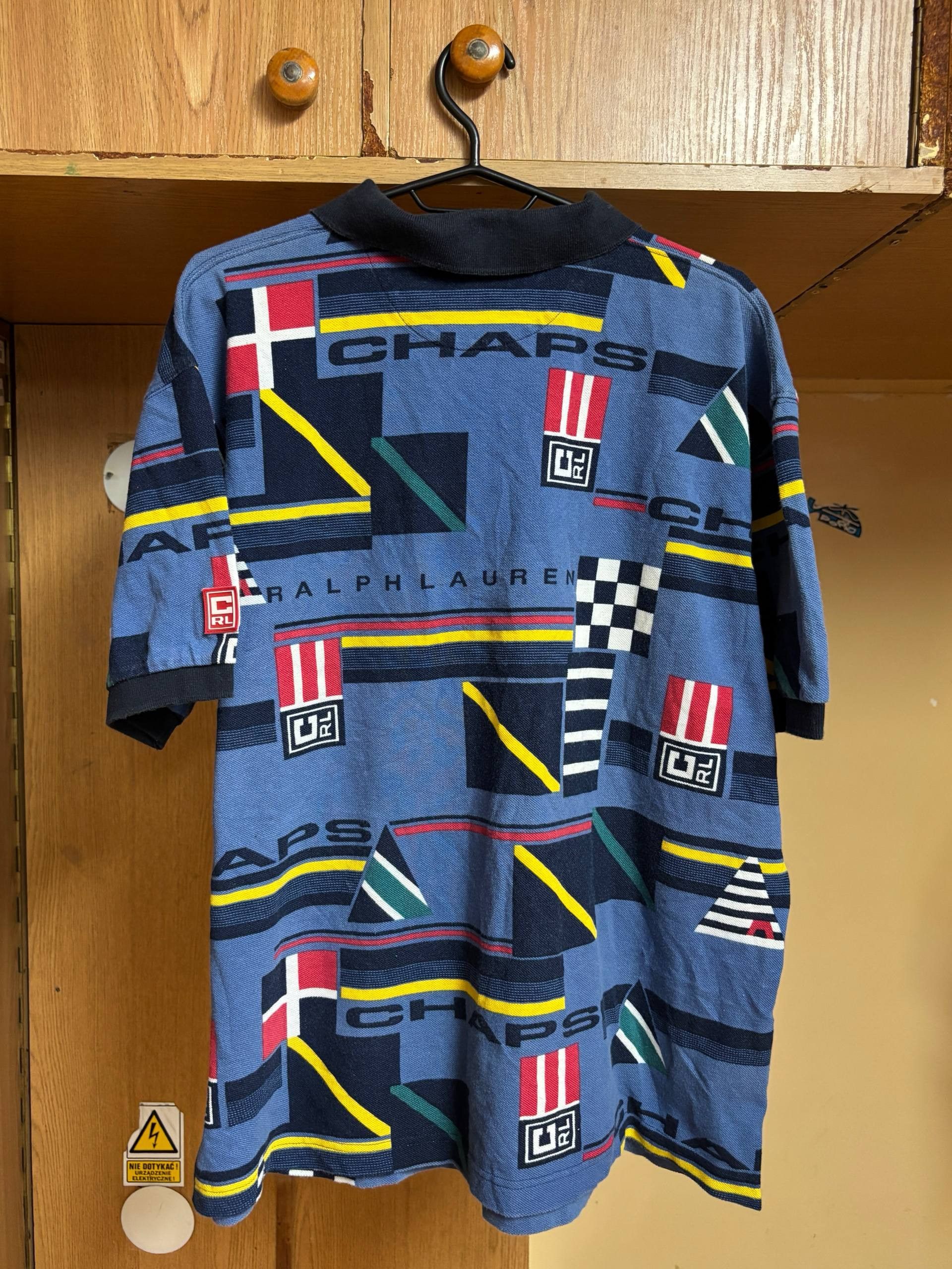Polo Ralph Lauren 👕 Chaps Ralph Lauren Vintage Polo – Nautical Flag Print Size US L / EU 52-54 / 3 - 6 Thumbnail