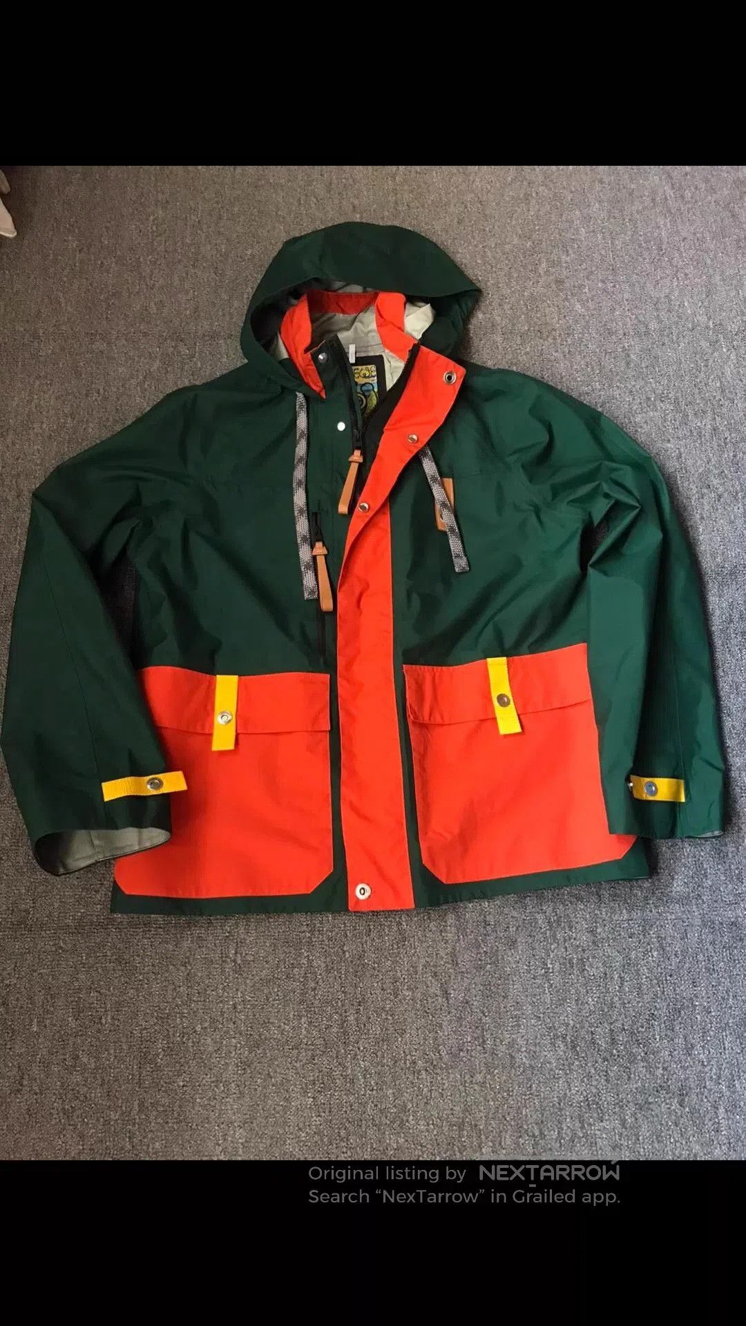 Loewe Green Colorblock Light Jacket with Hood. Size US M / EU 48-50 / 2 - 3 Thumbnail