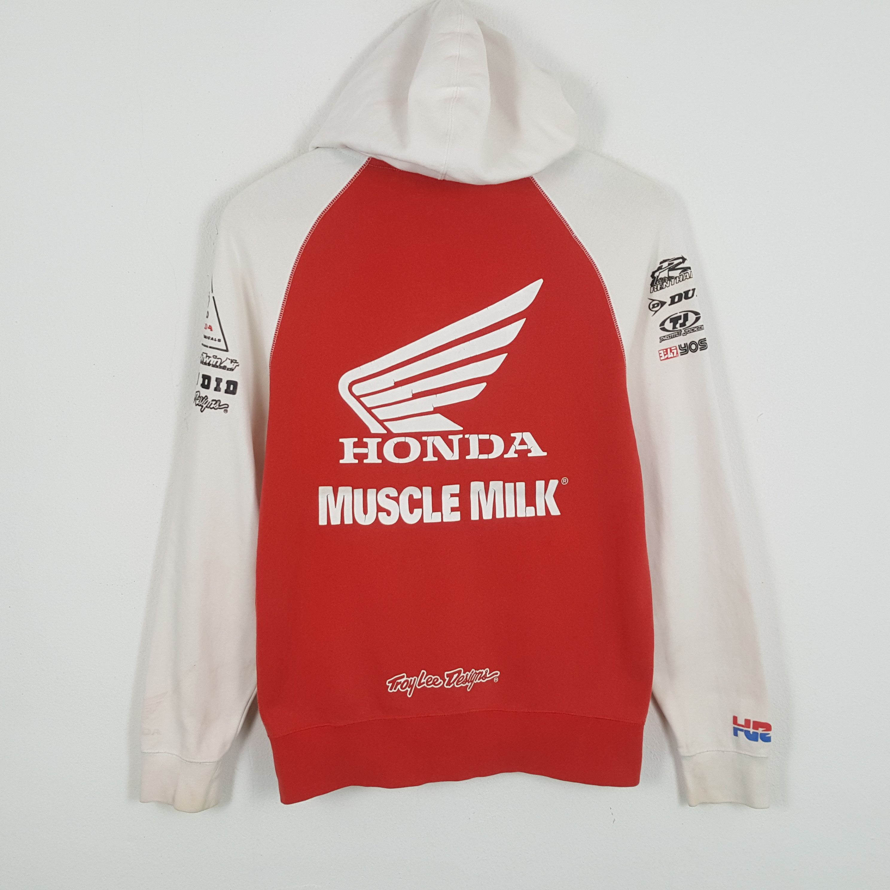Honda × Vintage HRC HONDA Racing MUSCLE MILK Japanese Brand Zipper Hoodies Size US M / EU 48-50 / 2 - 1 Thumbnail