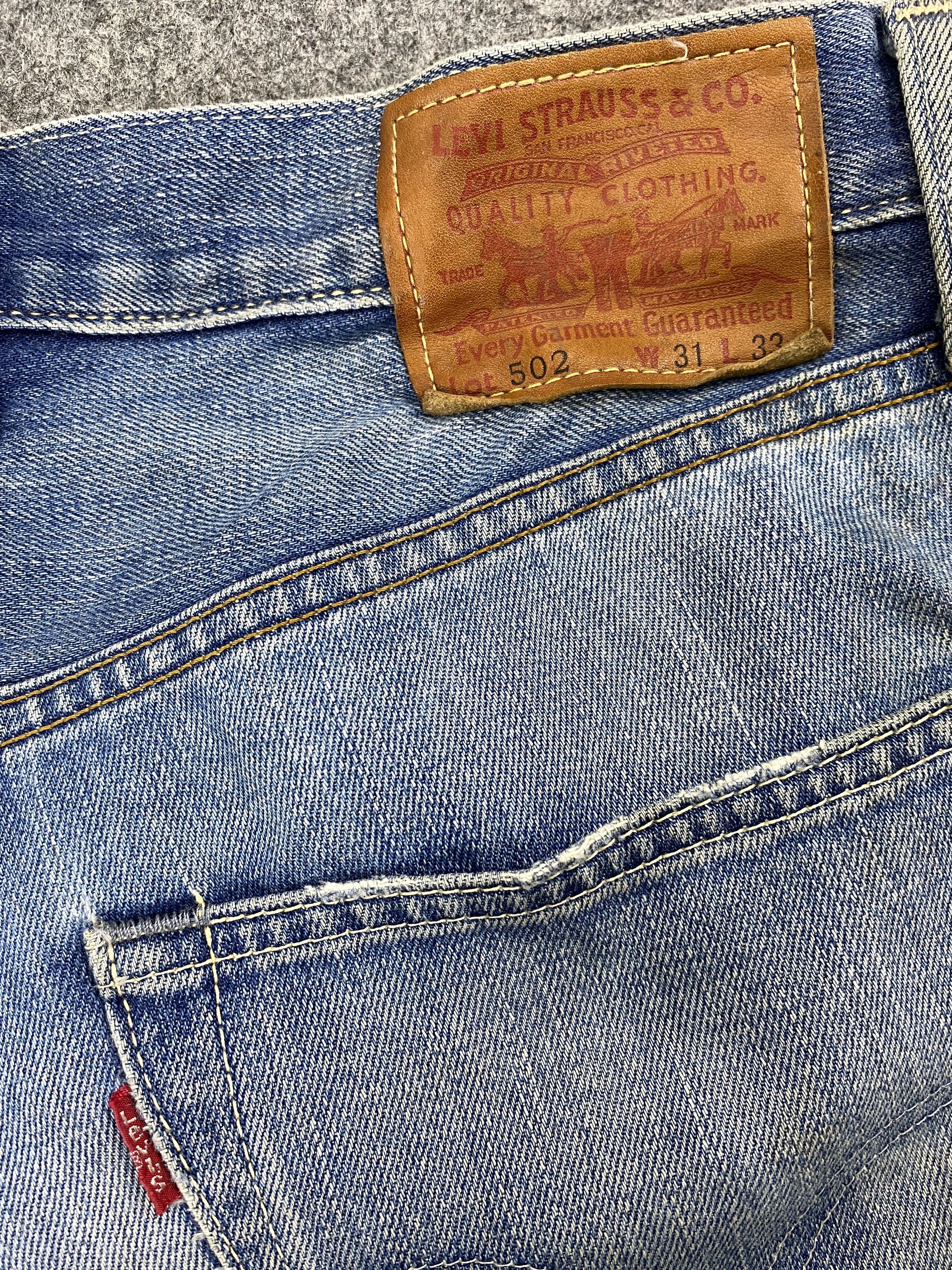 Levi's Blue Distressed Vintage Levi's 502 33x29 Denim -JN1207 Size US 33 - 10 Thumbnail