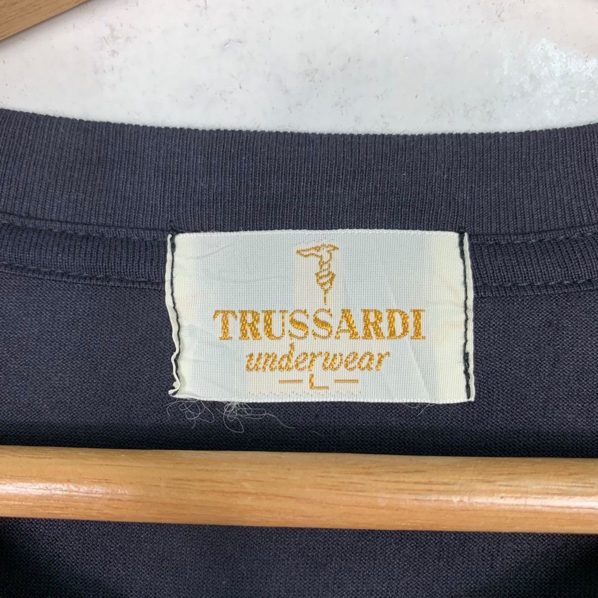 Trussardi Trussardi Underwear Plain Long Sleeve Tees #0207-C10 Size US L / EU 52-54 / 3 - 12 Thumbnail