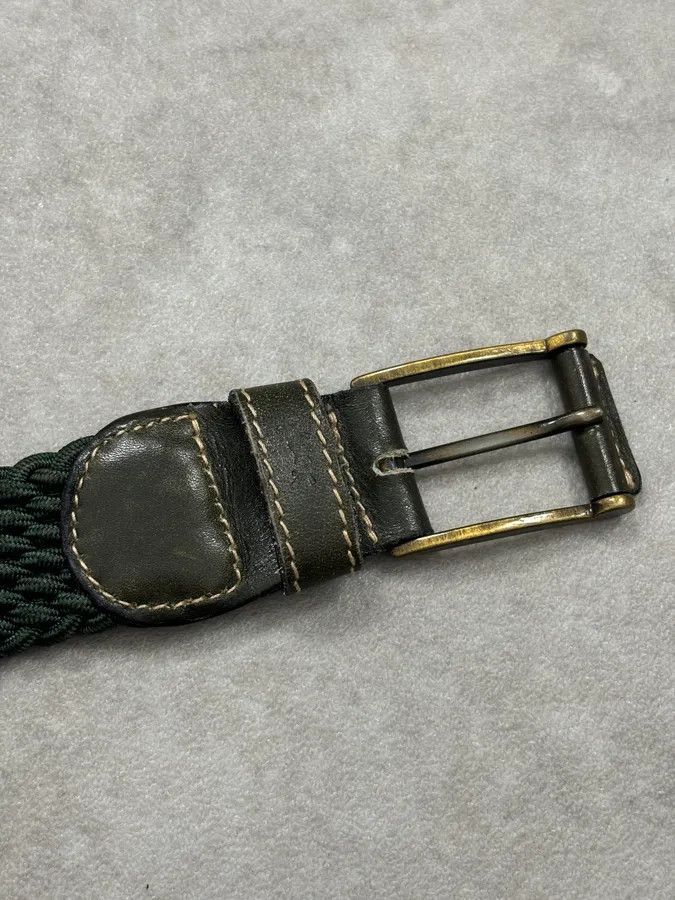 Yves Saint Laurent Yves Saint Laurent Dark Green Braided Cord Leather Belt Size ONE SIZE - 8 Thumbnail
