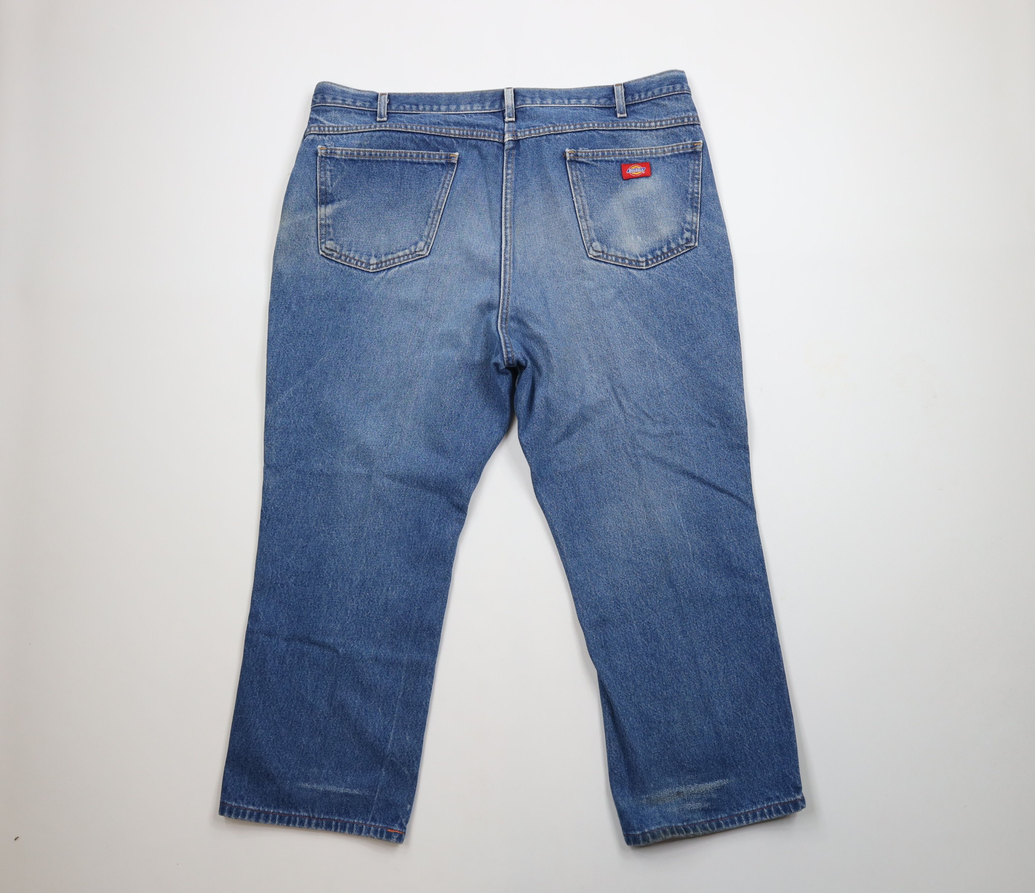 Dickies × Vintage Vintage Dickies Spell Out Wide Leg Denim Jeans Blue Cotton Size US 44 / EU 60 - 9 Thumbnail
