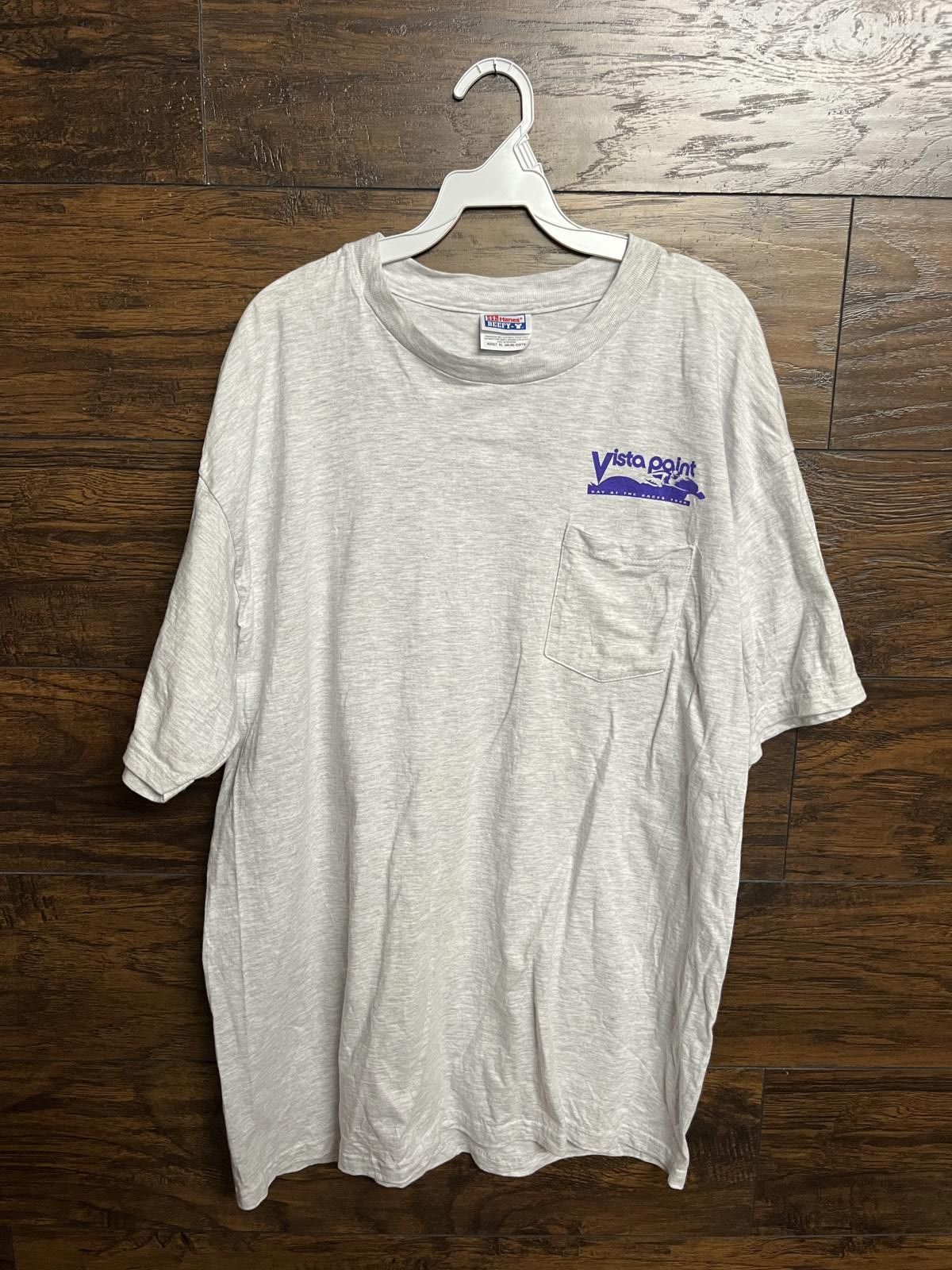 Hanes VTG Vista Paint T-shirt Day at the Races 1999 Santa Anita XL Size US XL / EU 56 / 4 - 2 Thumbnail