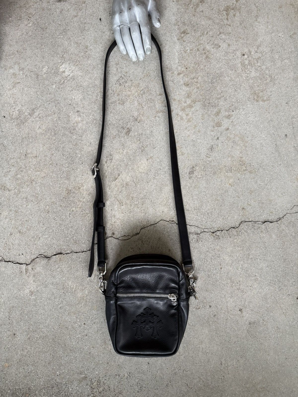 Chrome Hearts CHROME HEARTS LAMBSKIN LEATHER CEMETERY TAKA CROSSBODY BAG Size ONE SIZE - 1 Thumbnail