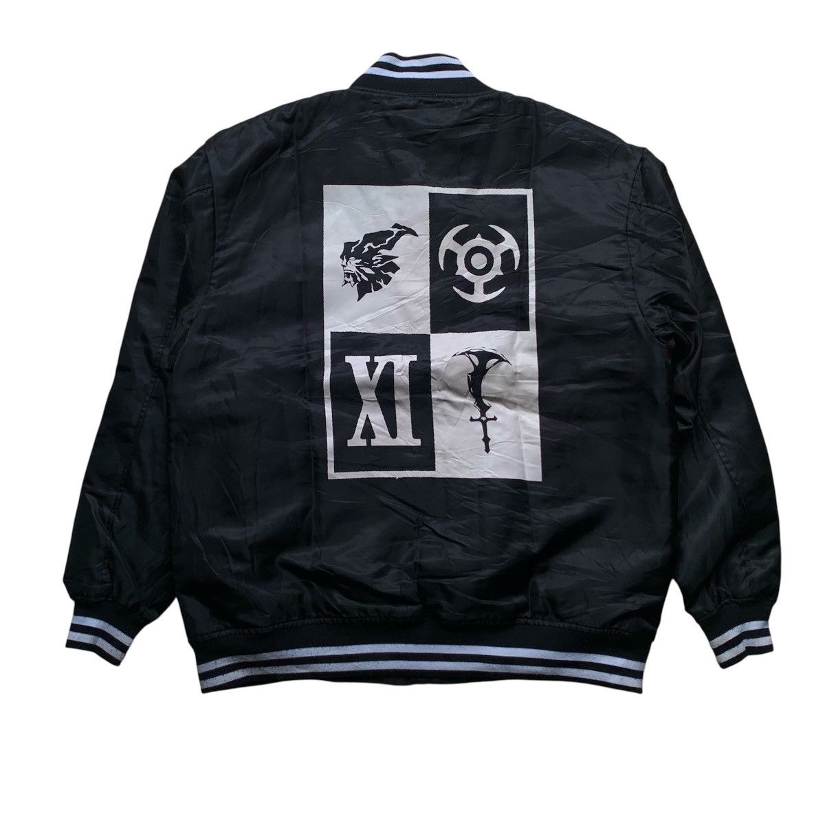 Anime Final fantasy XI with patch of Fenrir wolf varsity jacket Size US XL / EU 56 / 4 - 5 Thumbnail