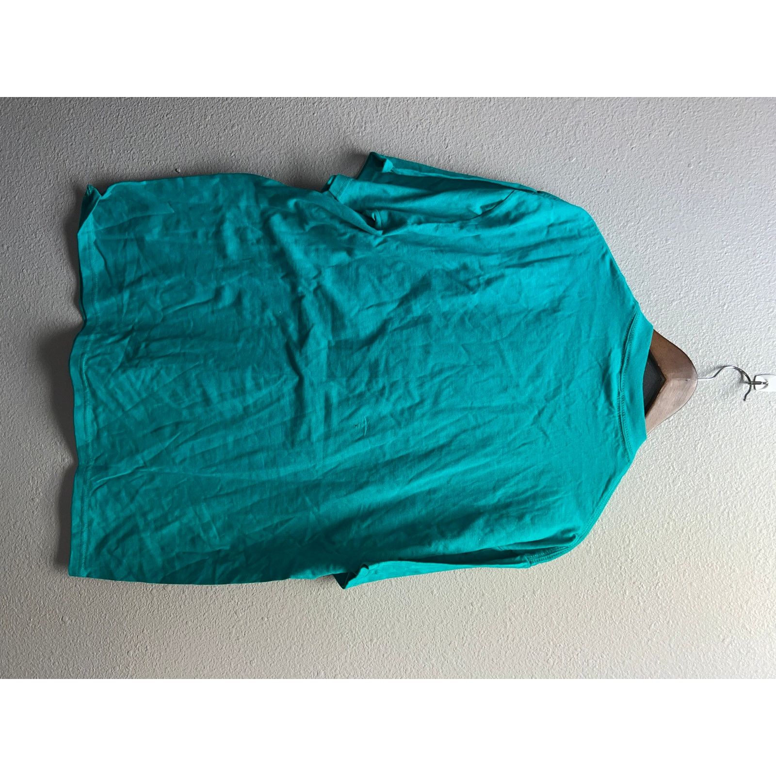 Jerzees Vintage Teal Blank Shirt Jerzees Heavyweight Cotton Tee 90s Size US L / EU 52-54 / 3 - 7 Thumbnail