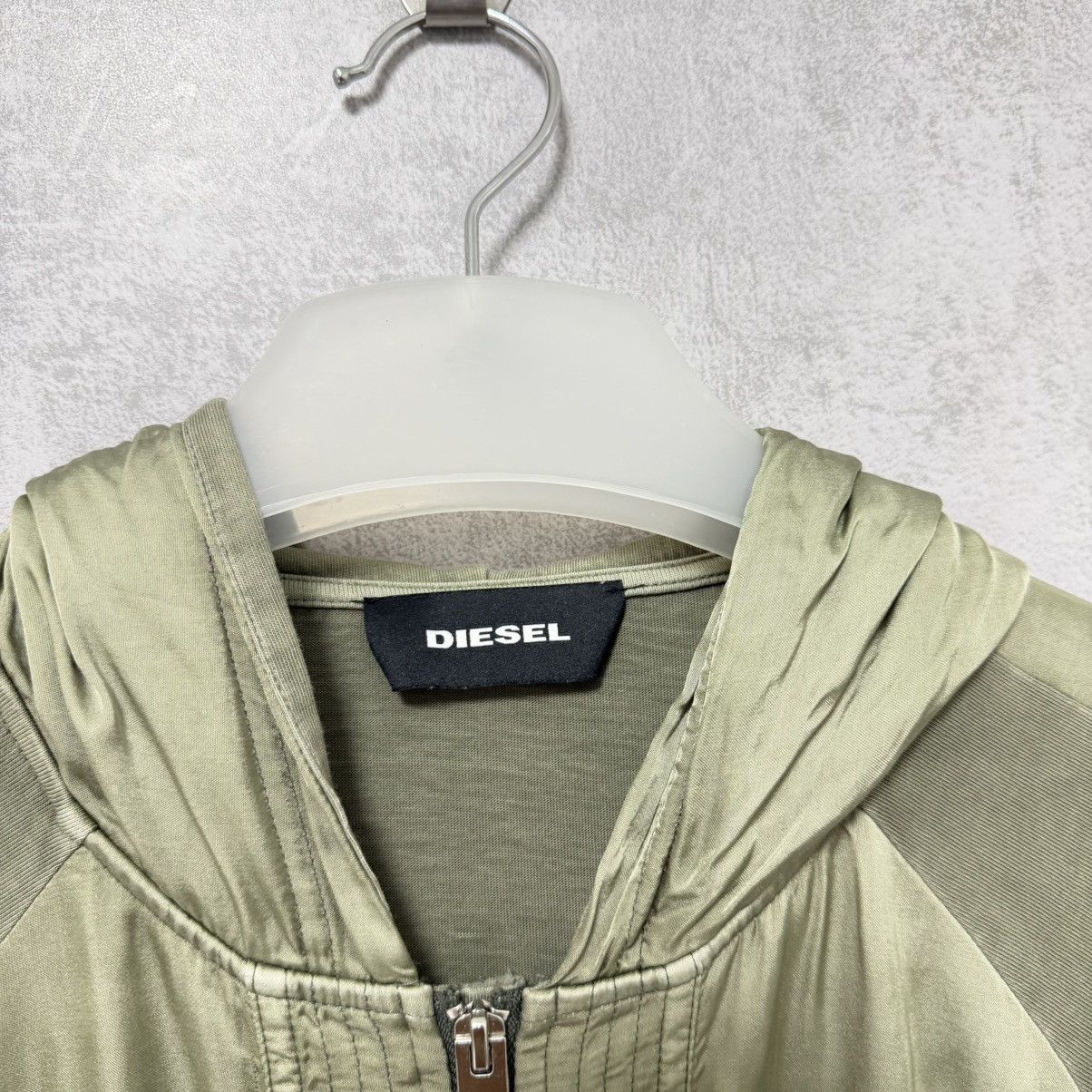 Diesel Diesel Satin Green Army Zip Hoodie Size US M / EU 48-50 / 2 - 5 Thumbnail