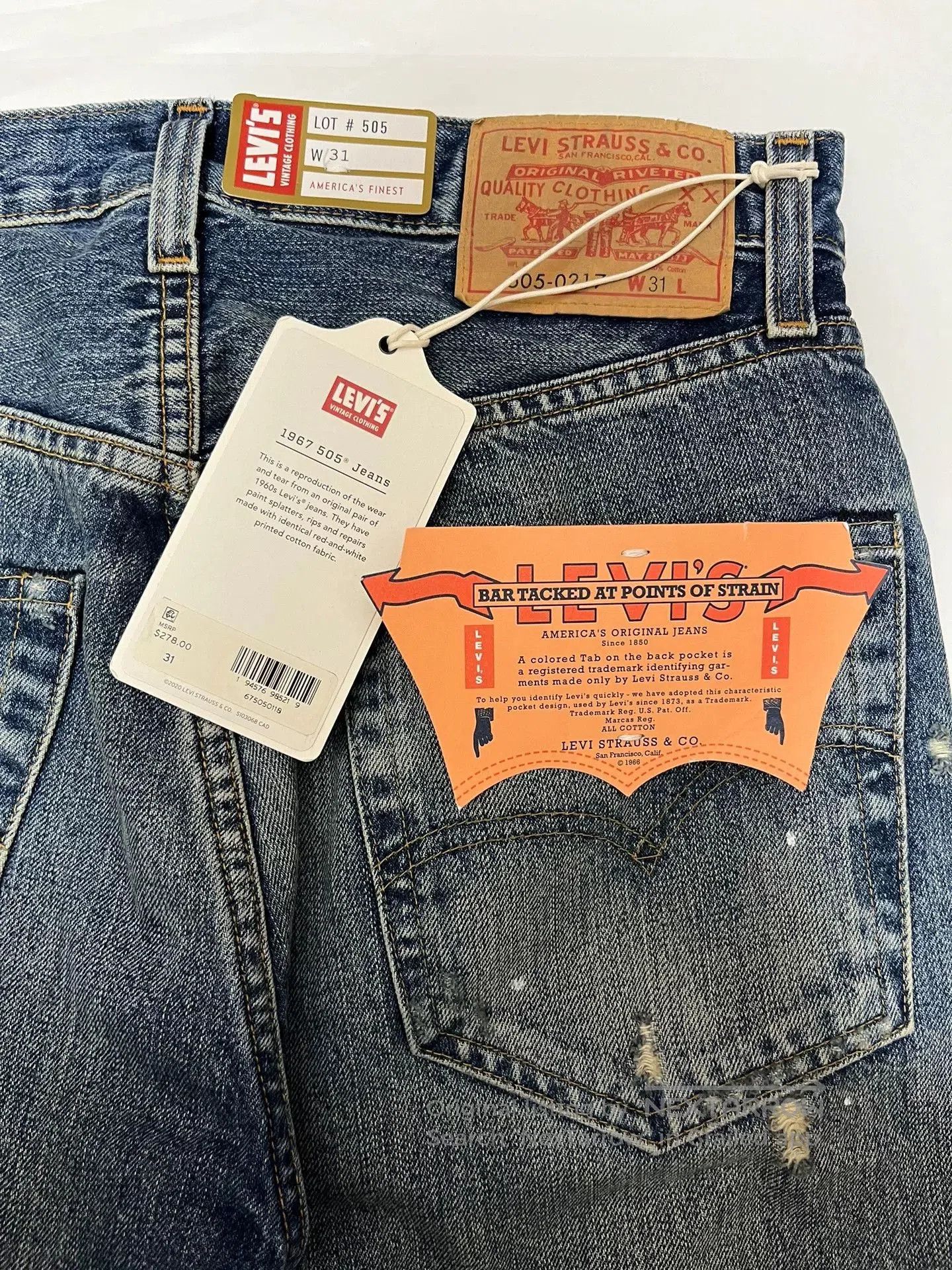 Levi's vintage distressed denim jeans by levi's. Size US 31 - 9 Thumbnail