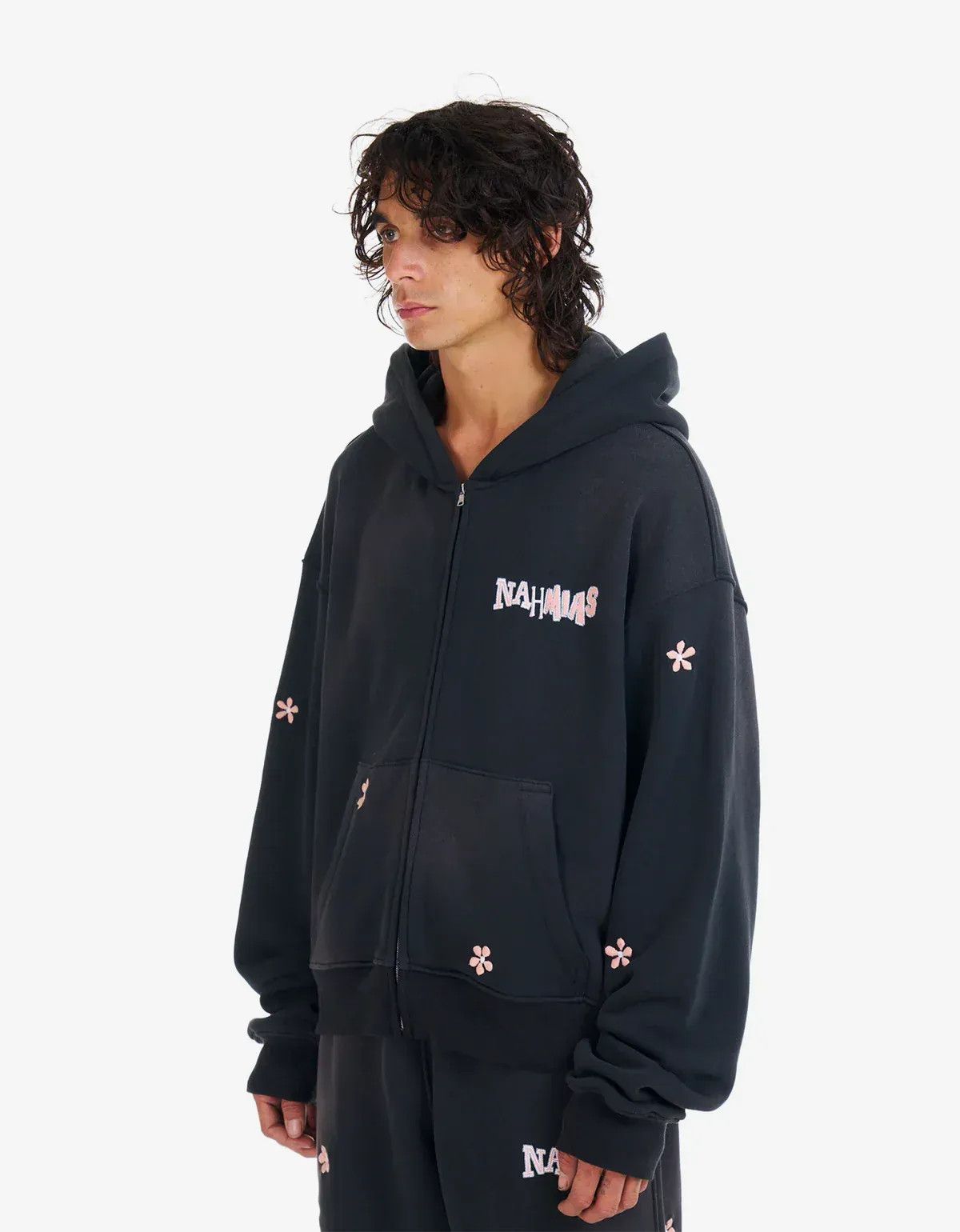 Nahmias Nahmias Black Flower Groms Zip Up Hoodie Size US XS / EU 42 / 0 - 2 Thumbnail