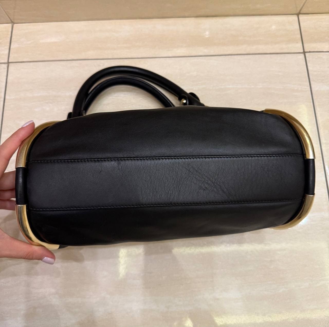 Bally BALLY Black Leather Shoulder Handbag Authentic Purse Size ONE SIZE - 6 Thumbnail