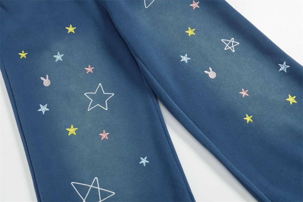 Vintage Loose men's casual straight-leg star wide-leg trousers Size US 32 / EU 48 - 4 Thumbnail