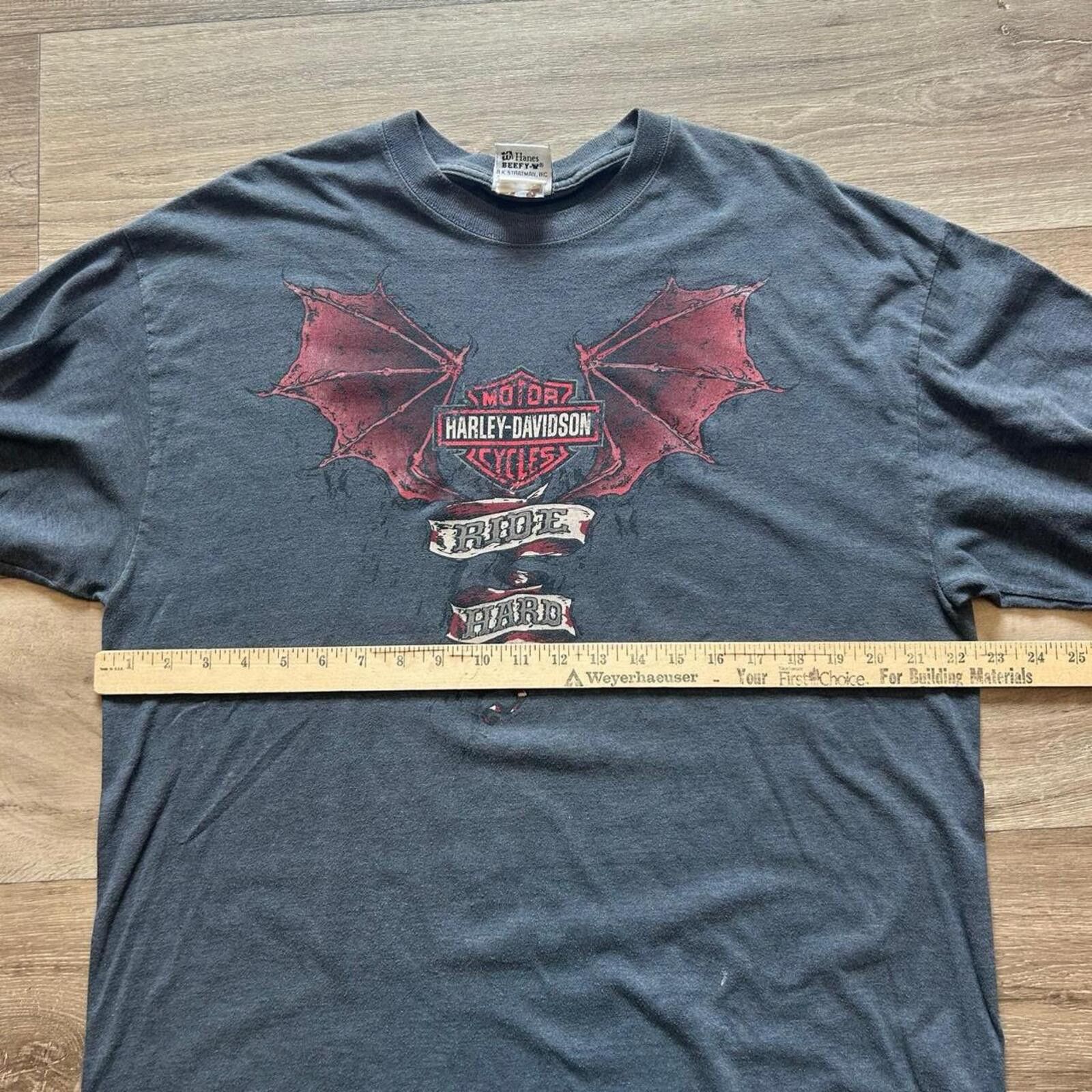 Harley Davidson Harley Davidson Men's Grey and Black Tshirt Size US XL / EU 56 / 4 - 5 Thumbnail